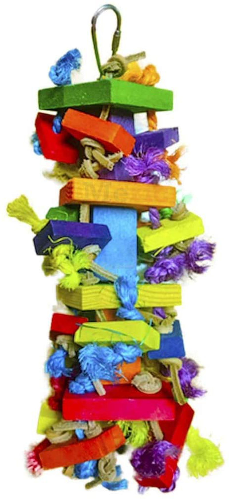 Meric Block Toy for House Birds, 12-Inches Tall 4-Inches Wide, Nibbling Keeps Beaks Trimmed, Preening Keeps Feathers Groomed, Edible, Food-Grade Multicolored Wooden Blocks, 1-Pc Animals & Pet Supplies > Pet Supplies > Bird Supplies > Bird Toys Meric   