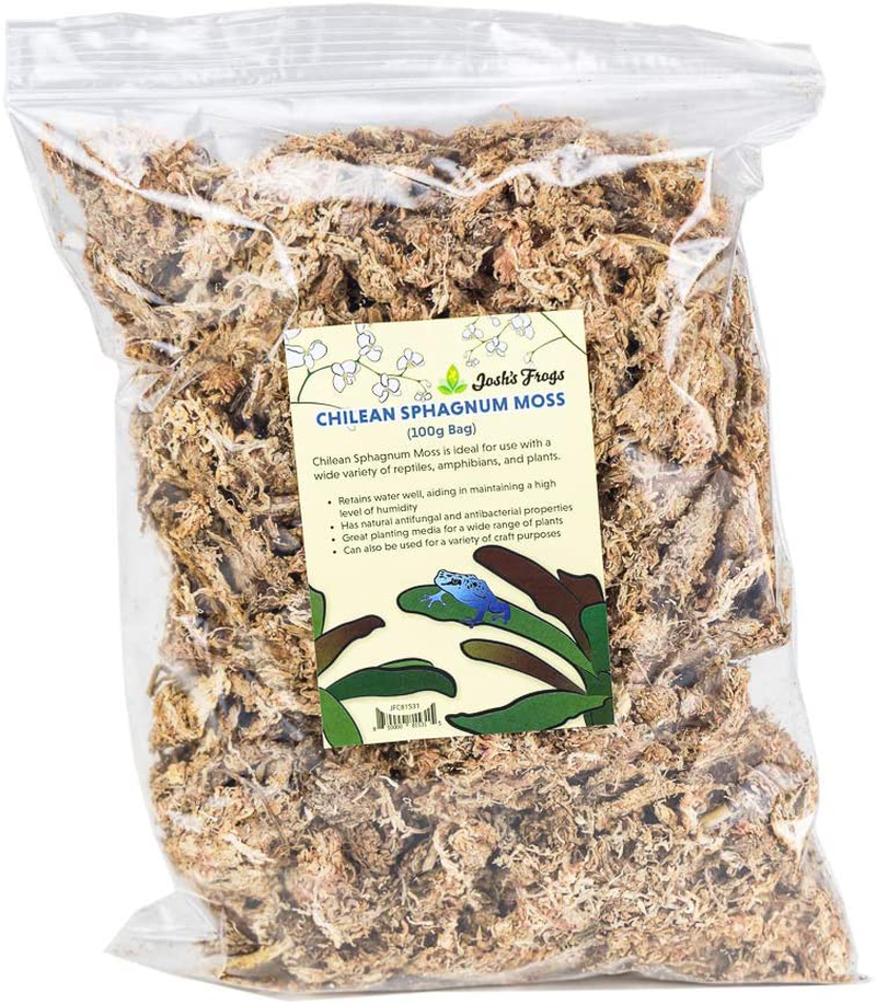 Josh'S Frogs Chilean Sphagnum Moss Animals & Pet Supplies > Pet Supplies > Reptile & Amphibian Supplies > Reptile & Amphibian Substrates Josh's Frogs 100 g  