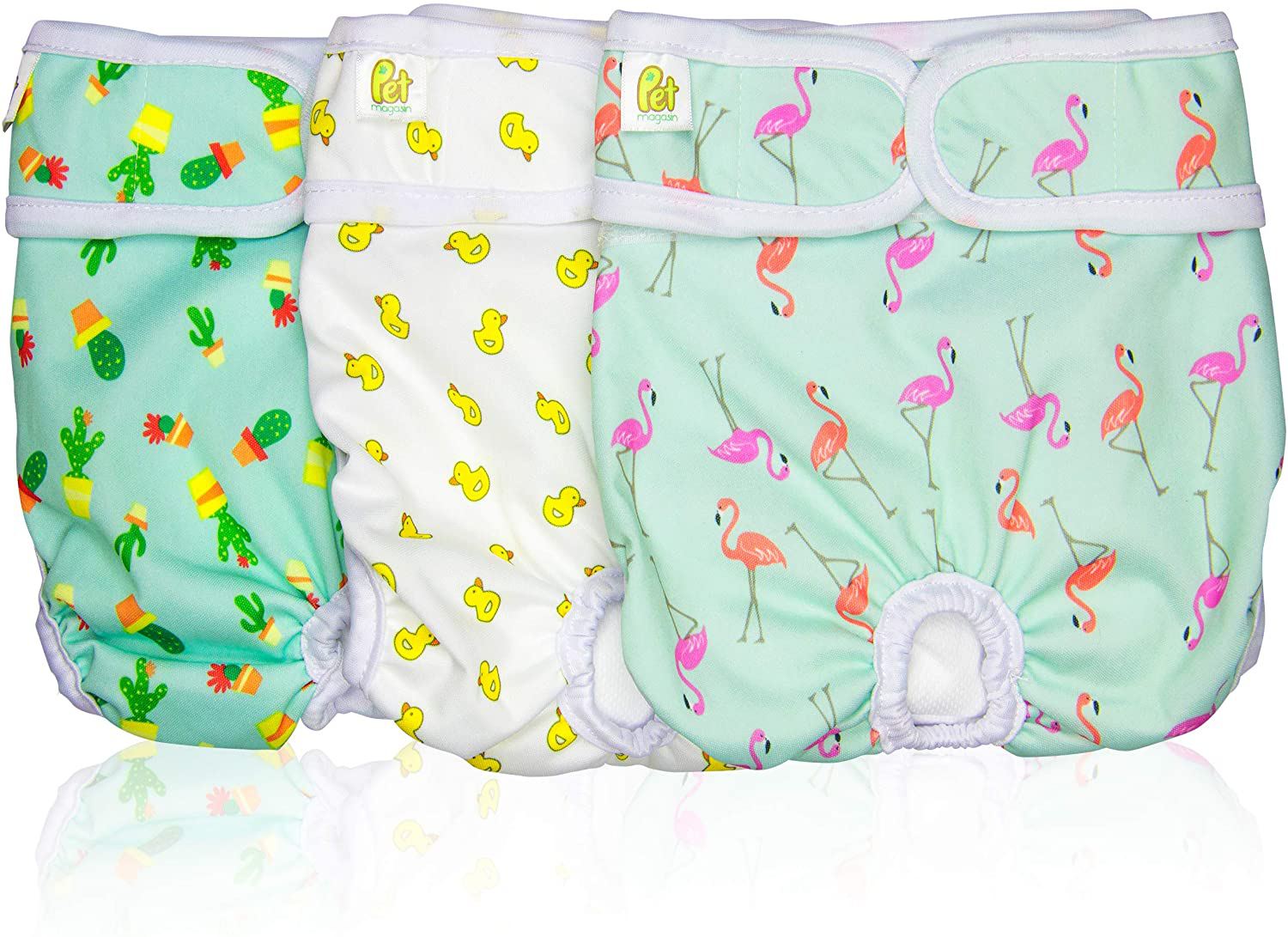 Pet Magasin Reusable Washable Dog Diapers (Pack of 3), Highly Absorbent with Strong & Flexible Velcro Animals & Pet Supplies > Pet Supplies > Dog Supplies > Dog Diaper Pads & Liners Pet Magasin Trending Large (16”-24” Waist) 