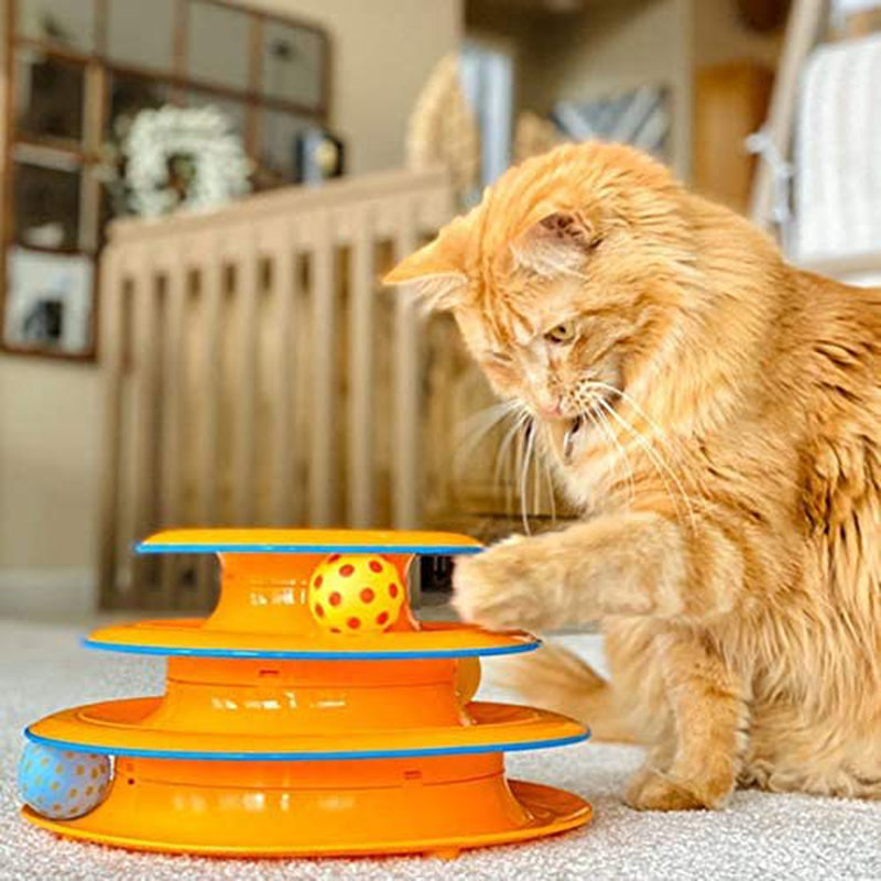 Petstages Cat Tracks Cat Toy - Fun Levels of Interactive Play - Circle Track with Moving Balls Satisfies Kitty’S Hunting, Chasing and Exercising Needs Animals & Pet Supplies > Pet Supplies > Cat Supplies > Cat Toys Petstages   