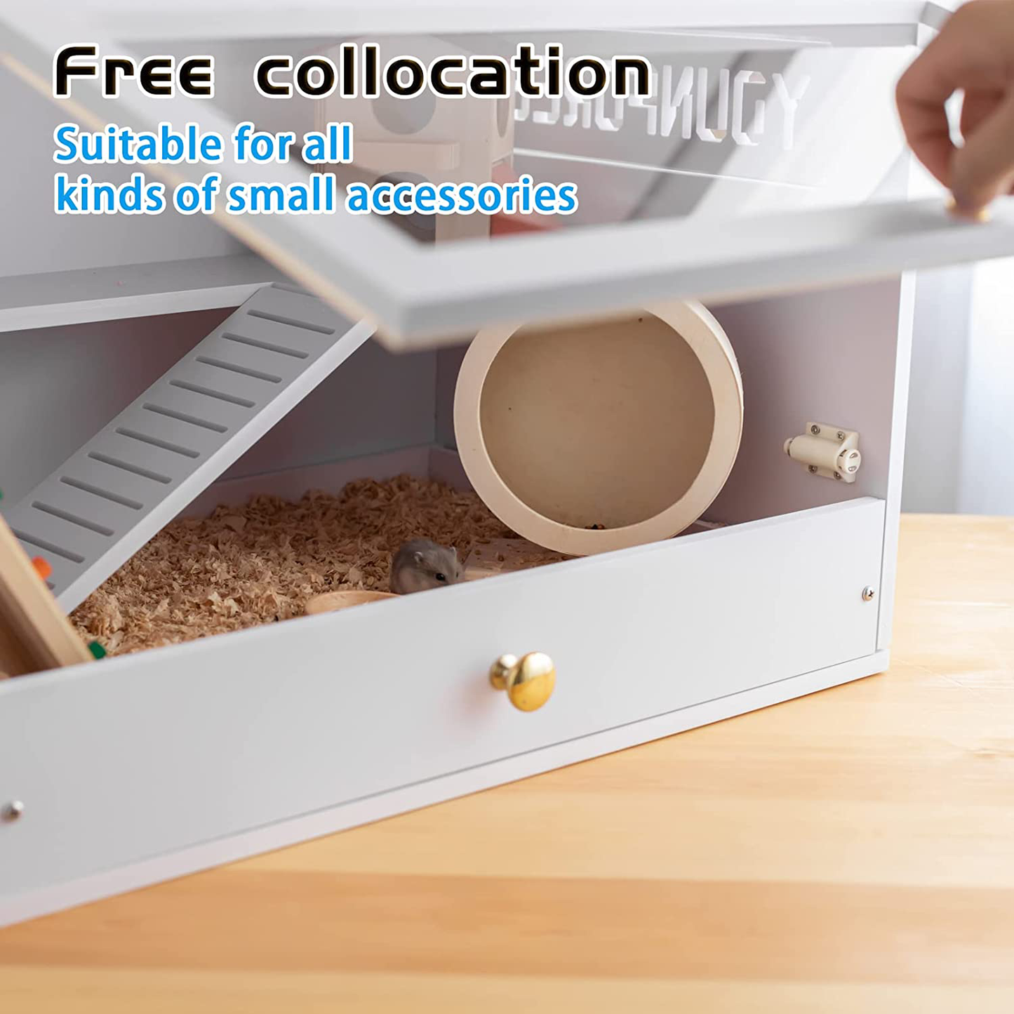 Hamster Cage, YOUNFOREE Hamster Rat Mouse Gerbil Cages House Habitats Hideout, Small Animal Cage for Hamster Gerbil Degus Mices Animals & Pet Supplies > Pet Supplies > Small Animal Supplies > Small Animal Habitat Accessories younforee   