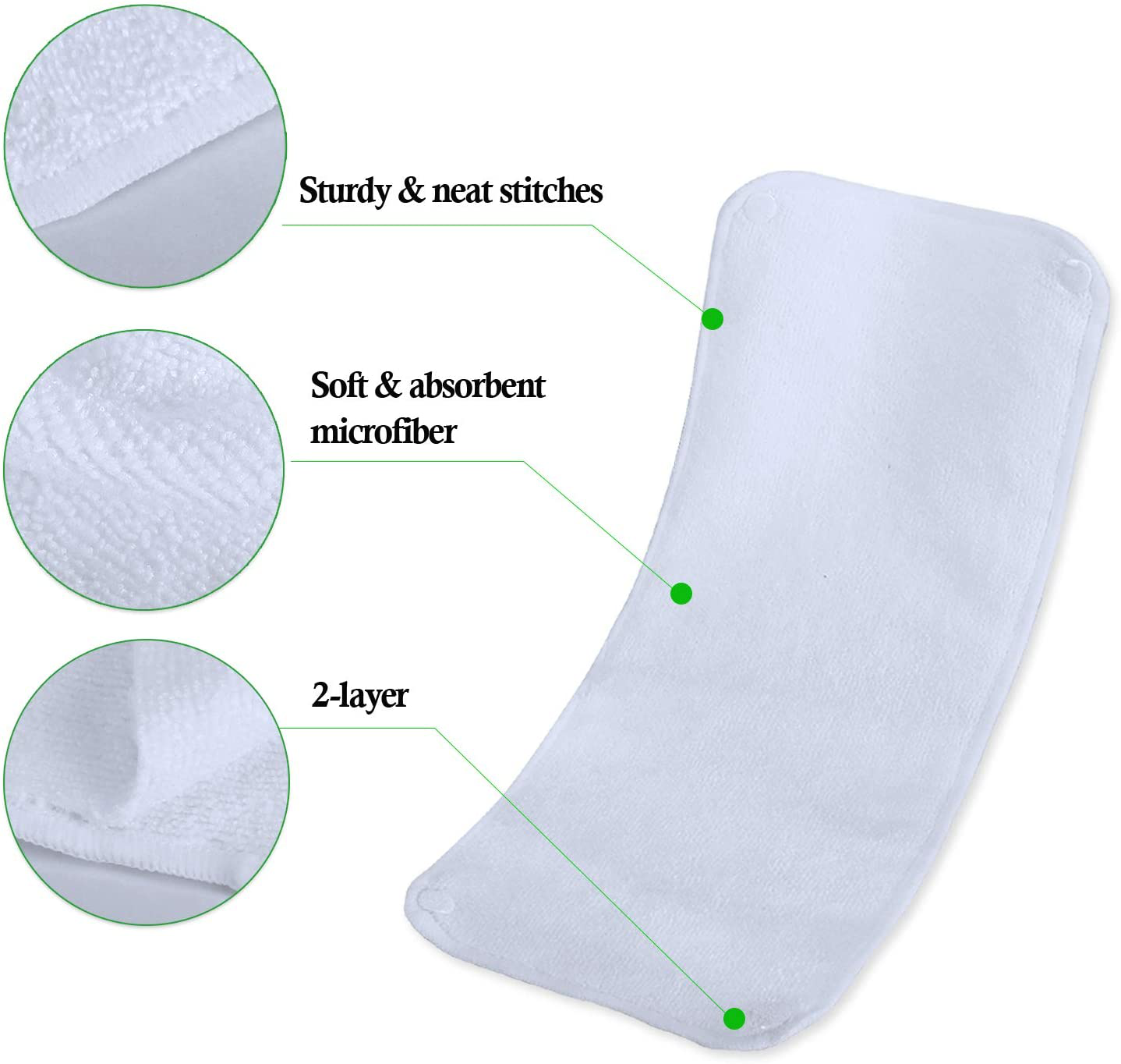 Teamoy Male Dog Diaper Pads, Reusable Dog Belly Band Liner Pads(Pack of 6)