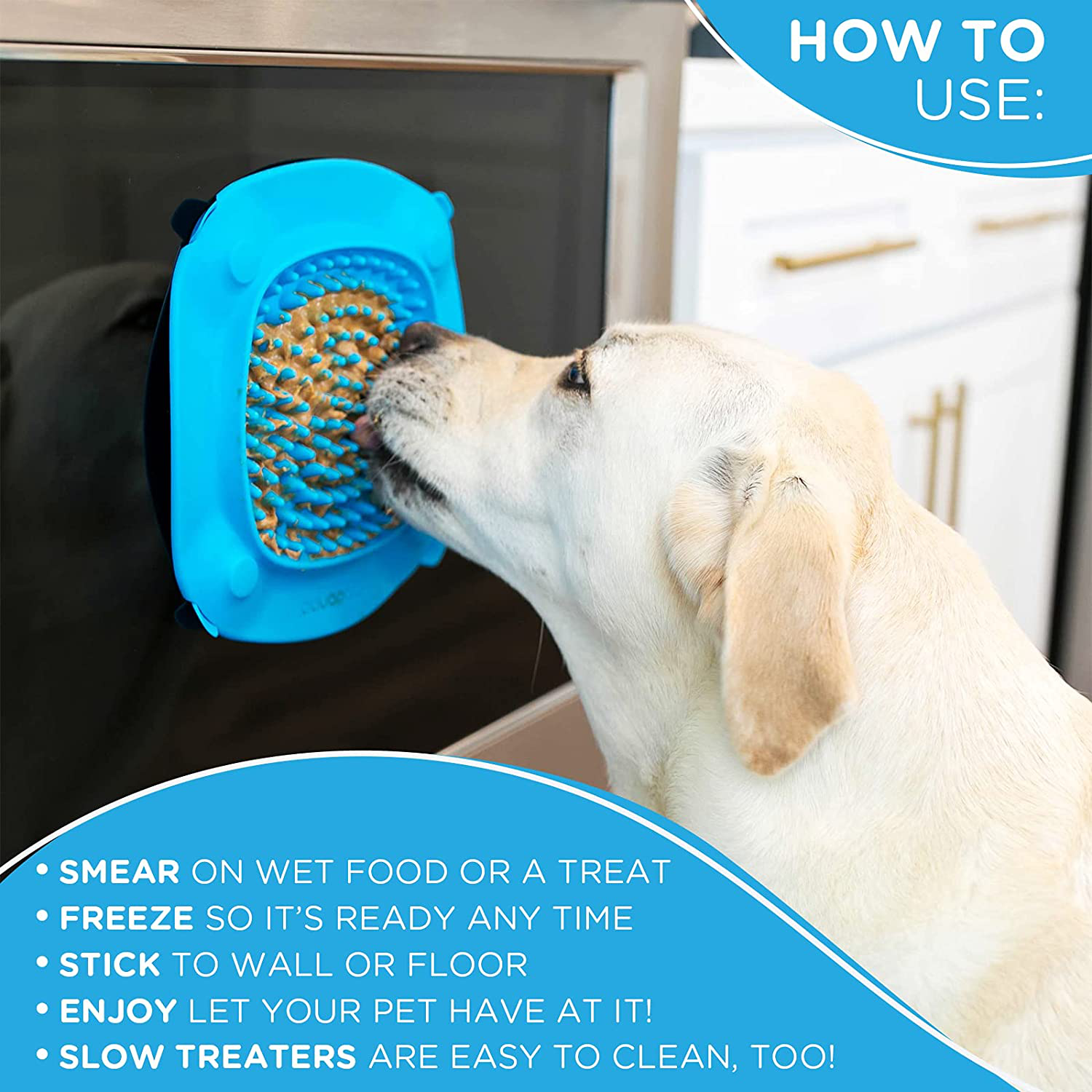 Slow Treater Treat Dispensing Lick Mat / Puzzle Feeder Toy