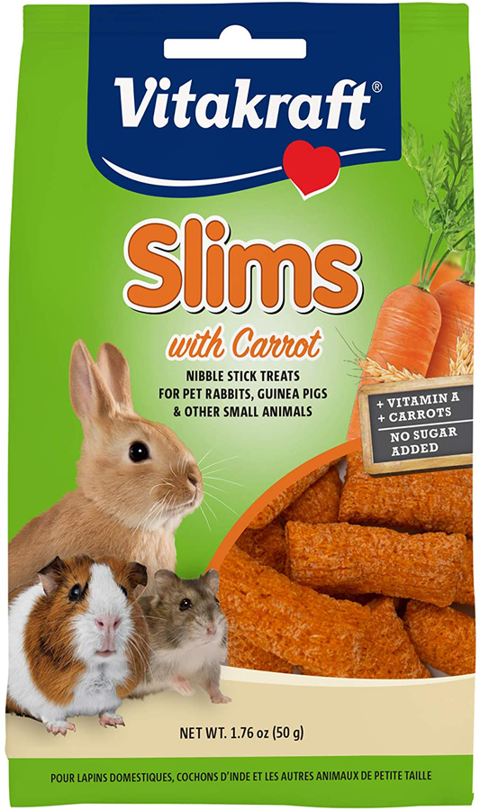 Vitakraft Pet Rabbit Slims with Carrot - Nibble Stick Treat Animals & Pet Supplies > Pet Supplies > Small Animal Supplies > Small Animal Treats Vitakraft 1.76 Ounce (Pack of 1)  