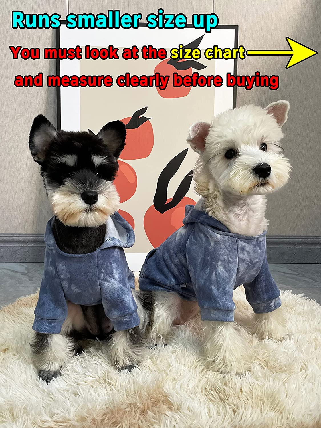 KILLUA Dog Hoodie Tie Dye Cashmere Sweatshirt Pocket Doggie Winter Puppy Clothes Sweatshirt Pet Hooded Coat Cat Jackets Apparel