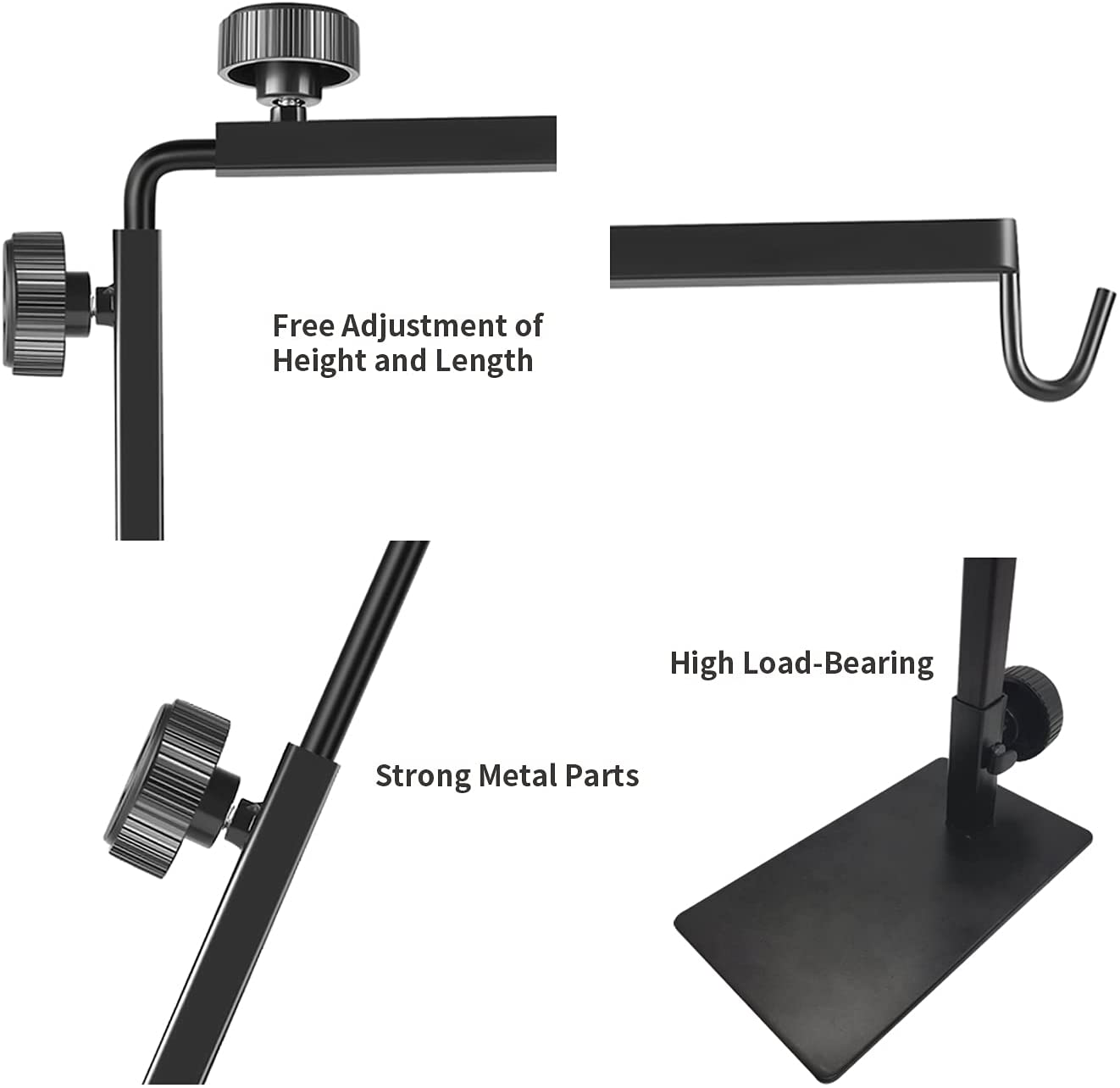 BOURDSERK Reptile Lamp Stand Heat Lamp Metal Bracket Adjustable Floor Holder for Reptile Glass Terrarium Heating Light, Suitable for Snake Turtle Frog Bearded Dragon Chameleon Habitat Tank Accessories Animals & Pet Supplies > Pet Supplies > Reptile & Amphibian Supplies > Reptile & Amphibian Habitat Accessories BOURDSERK   