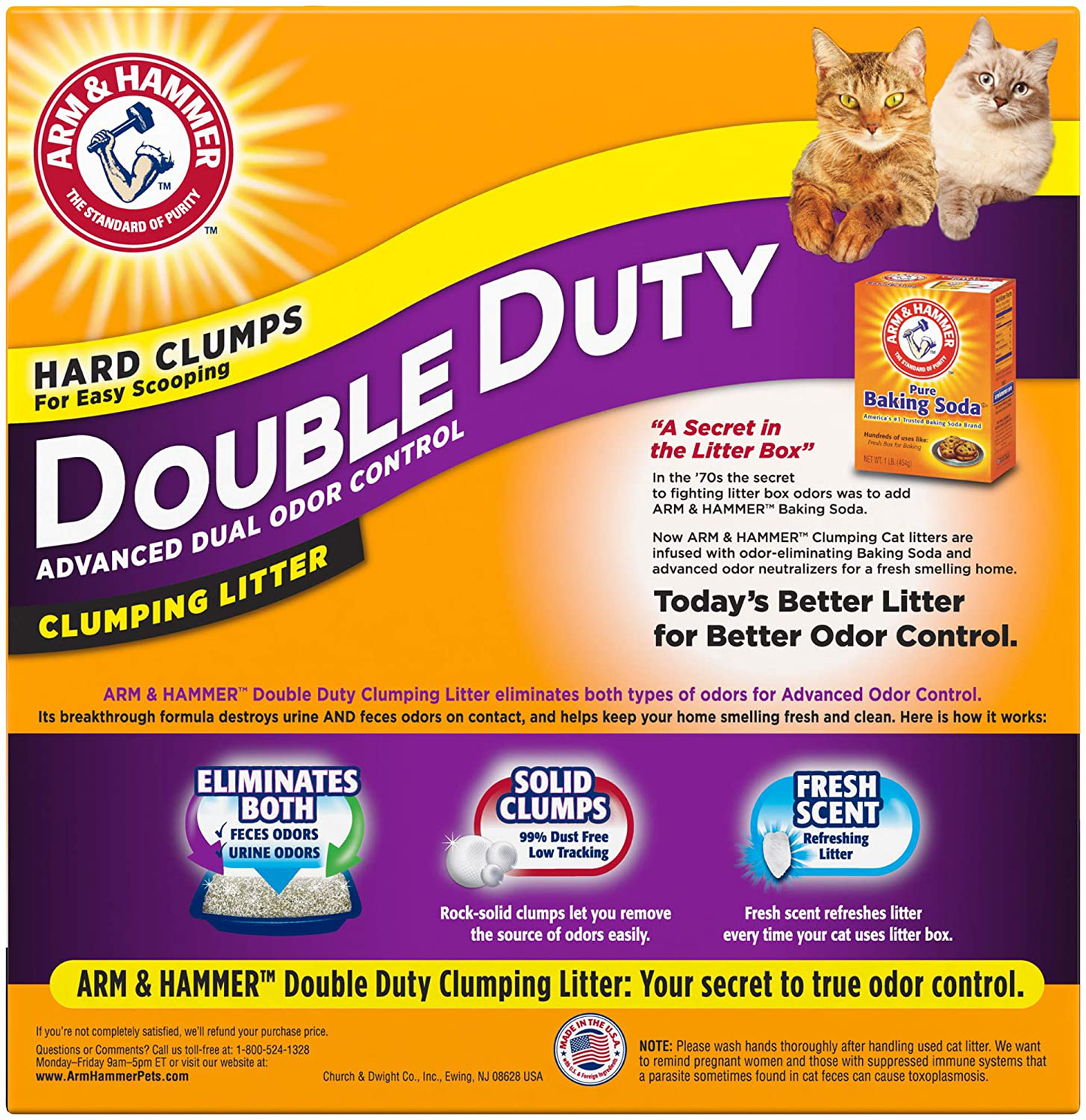 Arm & Hammer Double Duty Clumping Cat Litter, 14Lb Animals & Pet Supplies > Pet Supplies > Cat Supplies > Cat Litter Arm & Hammer   