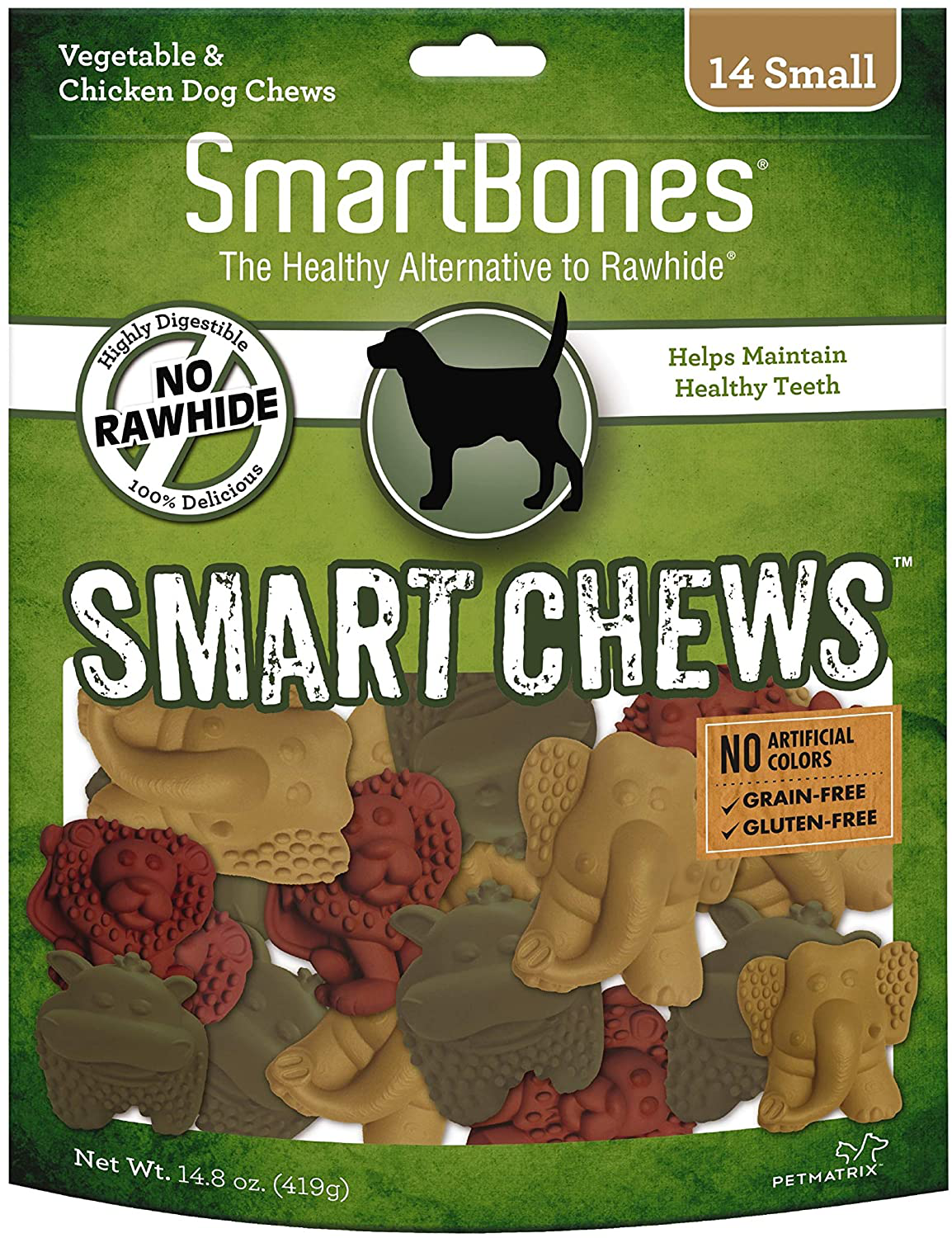 Smartbones Smartchews Treat Your Dog to Fun Shaped Rawhide Free Chews Made with Real Chicken Animals & Pet Supplies > Pet Supplies > Small Animal Supplies > Small Animal Treats SmartBones safari animal shapes Small | 14 Count 