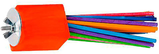 Super Bird Creations SB301 Chewable Paper Party Bird Toy with Colorful Lollipop Sticks, Large Size, 6.5” X 1.5” X 1.5”,Varies