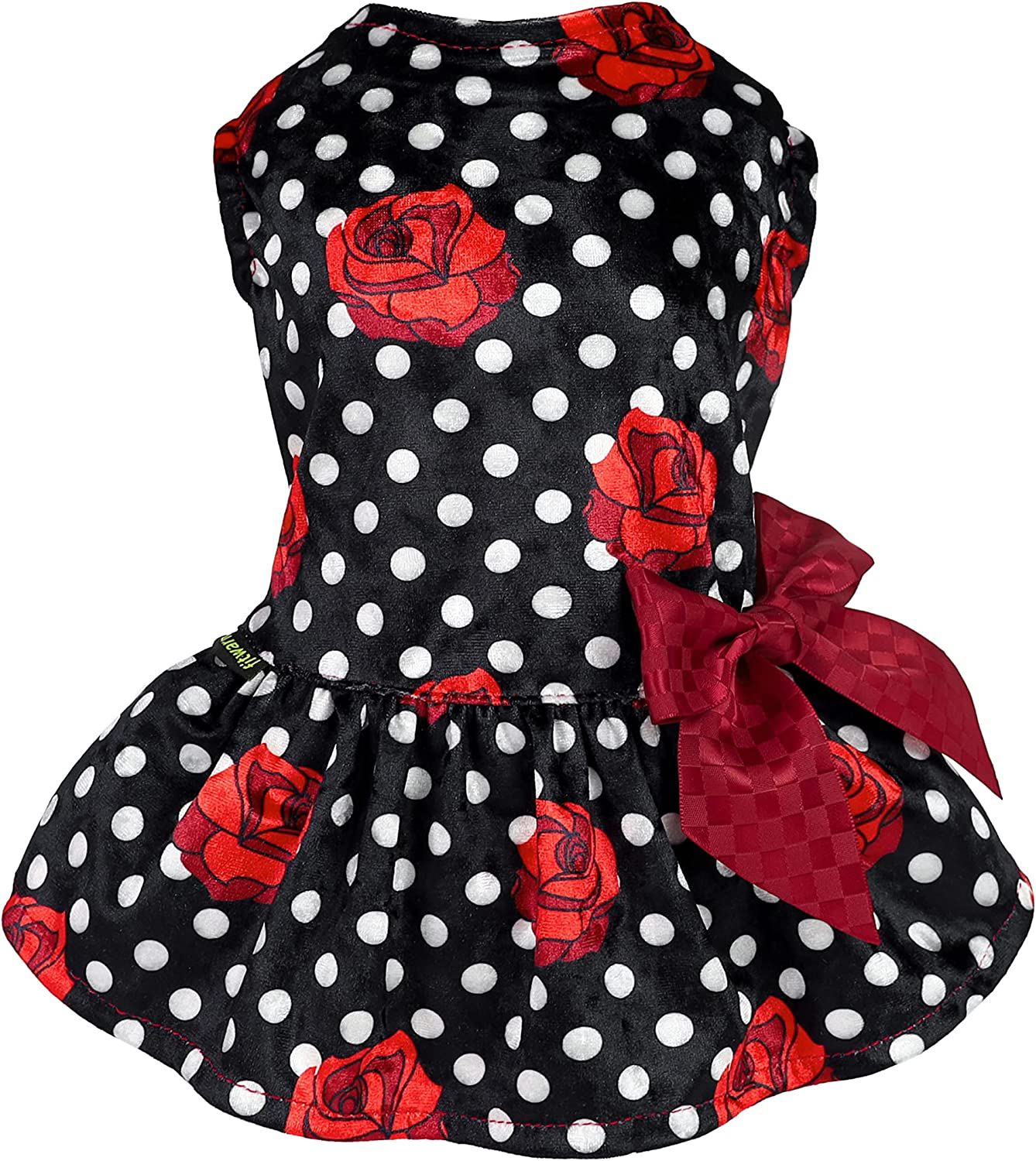 Fitwarm Holiday Theme Dog Valentines Outfit Romantic Valentine'S Day Dogs Dresses Lightweight Velvet Pet Clothes Dog Costume Puppy Dress Doggie Party Girl One Piece with Bowknot Cat Apparel Animals & Pet Supplies > Pet Supplies > Cat Supplies > Cat Apparel Fitwarm Rose XX-Small 