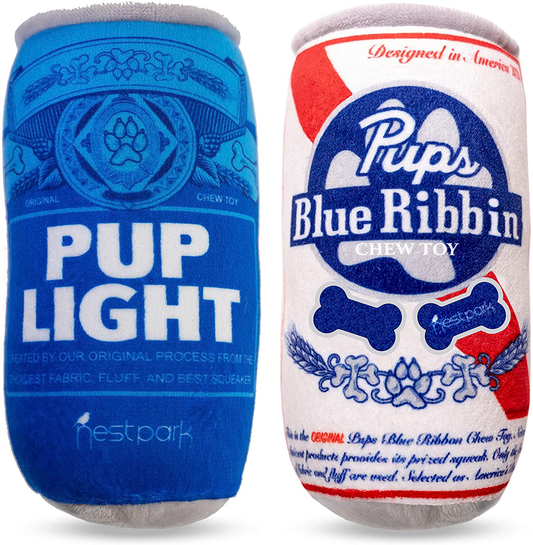 Pup Light and Pups Blue Ribbin - Funny Dog Toys - Plush Squeaky Dog Toys for Medium, Small and Large - Cute Dog Gifts for Dog Birthday - Cool Stuffed Parody Dog Toys (2 Pack) (Mix) Animals & Pet Supplies > Pet Supplies > Dog Supplies > Dog Toys Nestpark Mix  