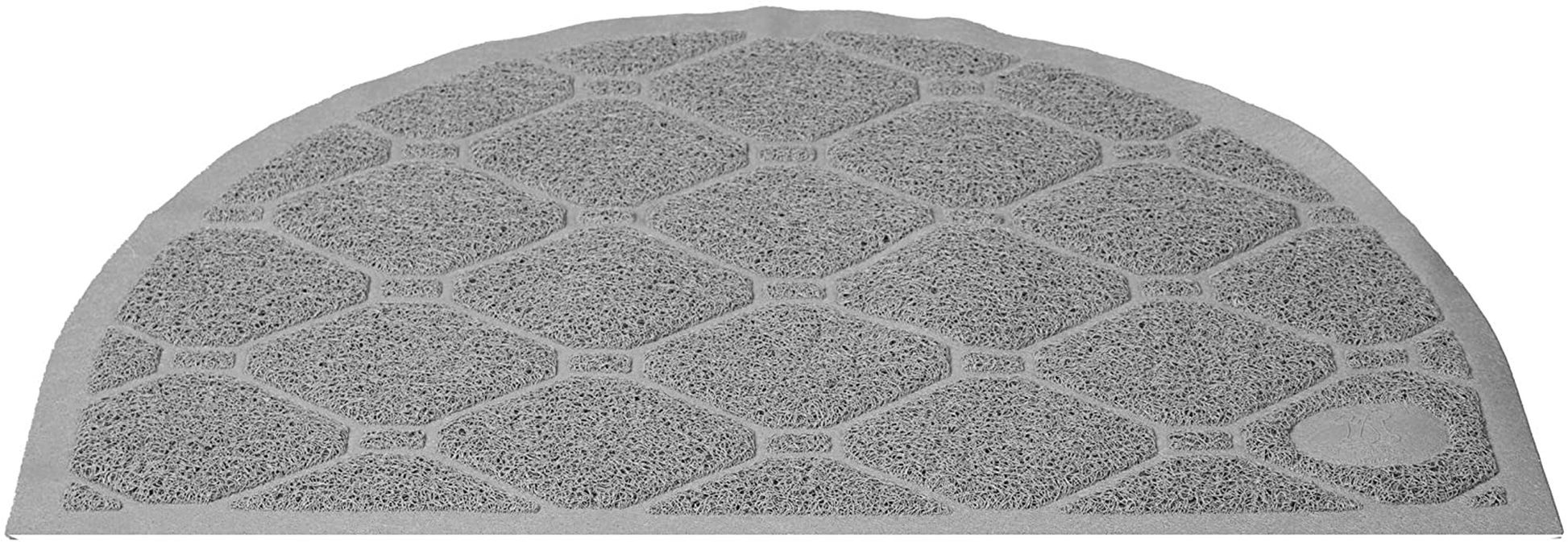 Mind Reader Kitty Stops Tracking, Litter Trapping Mat, Waterproof, Easy Clean, Semi Circle, Gray Animals & Pet Supplies > Pet Supplies > Cat Supplies > Cat Litter Box Mats Mind Reader Gray Semi Circle 