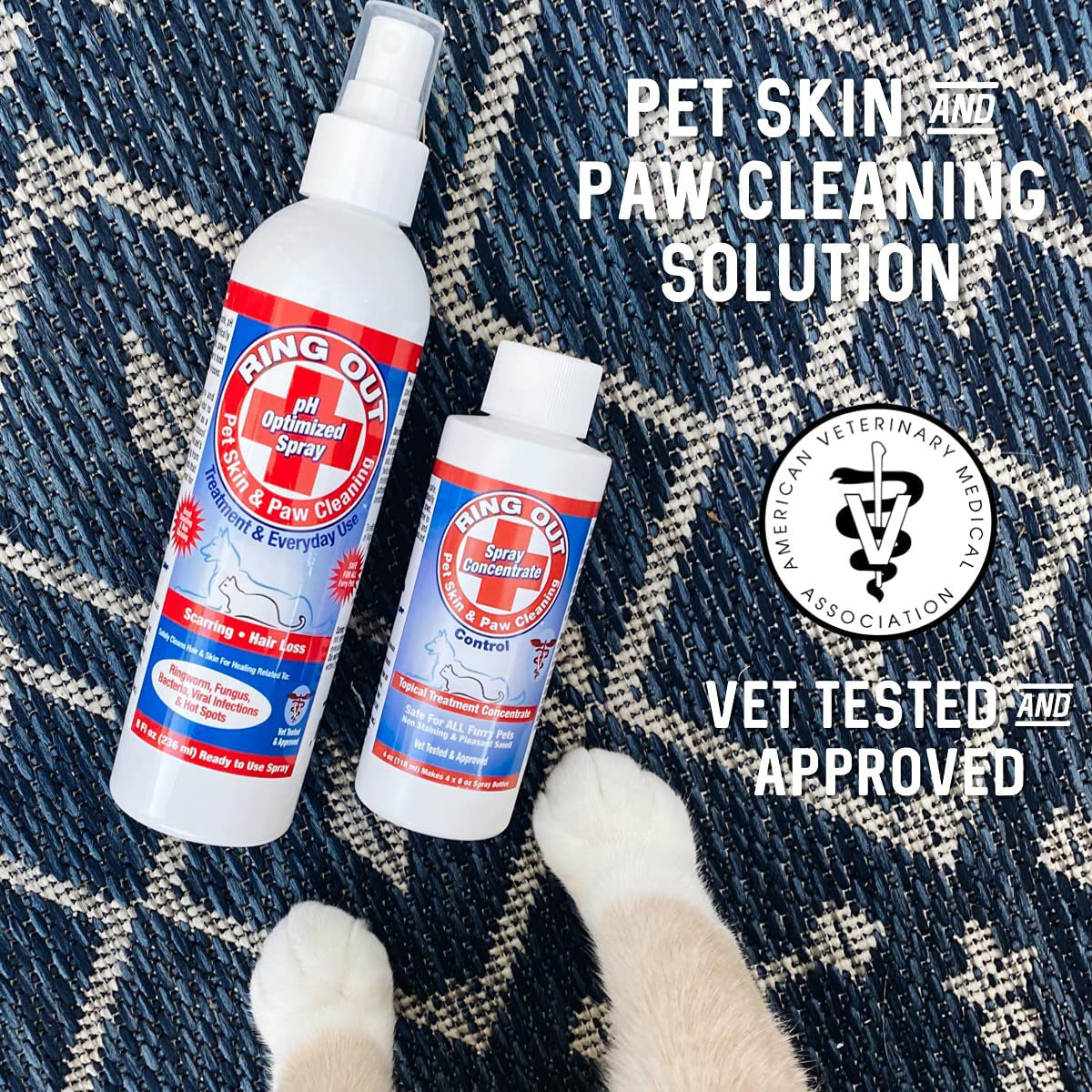 Ring Out - Pet Skin & Paw Cleaning Combo Set - Control & Help Ringworm | Recovery, Itch Calming Spray & Shampoo for Dog, Cat, All Pets. Gentle & Highly Effective for Skin (Empty Applicator Bottle) Animals & Pet Supplies > Pet Supplies > Small Animal Supplies > Small Animal Treats FlexTran   