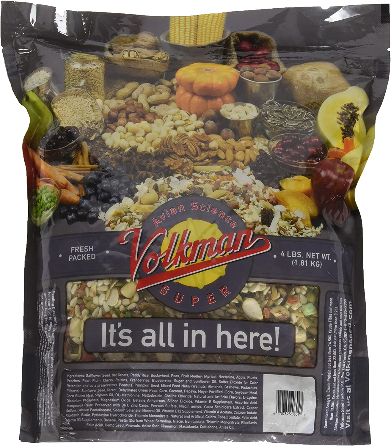 Volkman Avian Science Super African Grey Bird Food Animals & Pet Supplies > Pet Supplies > Bird Supplies > Bird Food Volkman   