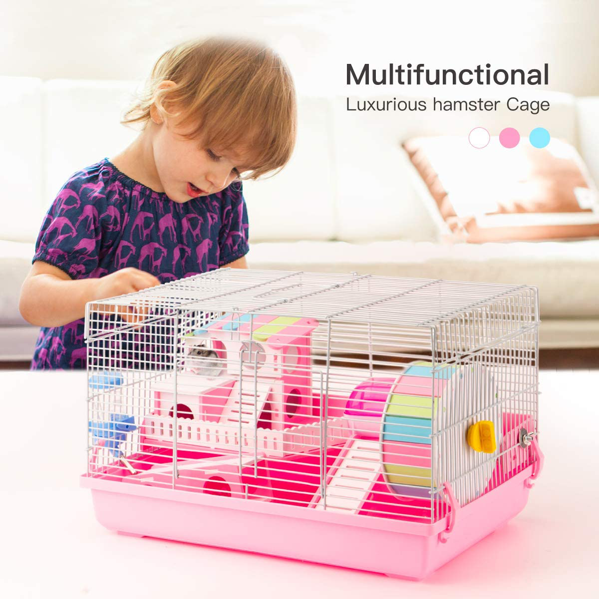 ROBUD Large Hamster Cage Gerbil Haven Habitat Small Animal Cage