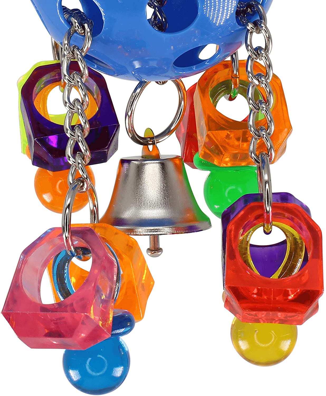 Bell Paci Pull Bonka Bird Toys Colorful Plastic Pullable Interactive Parrot African Grey Cockatoo, Cockatiel, Conure, Quaker, Caique, Eclectus, and Similar Birds. Animals & Pet Supplies > Pet Supplies > Bird Supplies > Bird Toys Bonka Bird Toys   