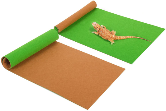 REPTI ZOO Reptile Carpet Pack of 2PCS, Terrarium Substrate Bedding Liner, Reversible Reptile Floor Mat for Tropical Desert Tank Bearded Dragon Lizard Gecko Chamelon Turtles Snakes