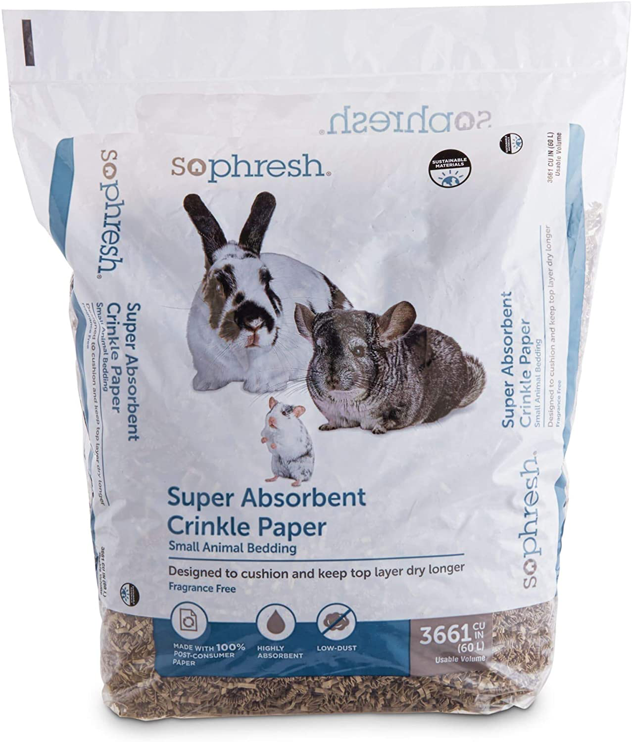 Petco Brand - so Phresh Super-Absorbent Recycled Crinkle Paper Small Animal Bedding Animals & Pet Supplies > Pet Supplies > Small Animal Supplies > Small Animal Bedding So Phresh 60 L  