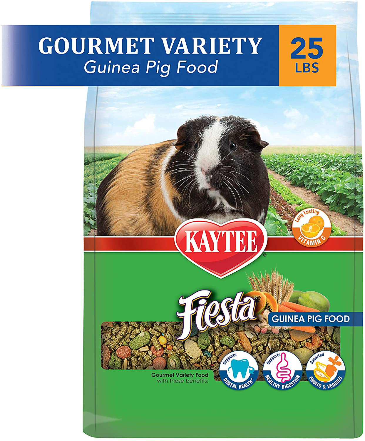 Kaytee Fiesta Guinea Pig Food Animals & Pet Supplies > Pet Supplies > Small Animal Supplies > Small Animal Food Kaytee Browns 25 Pound (Pack of 1) 