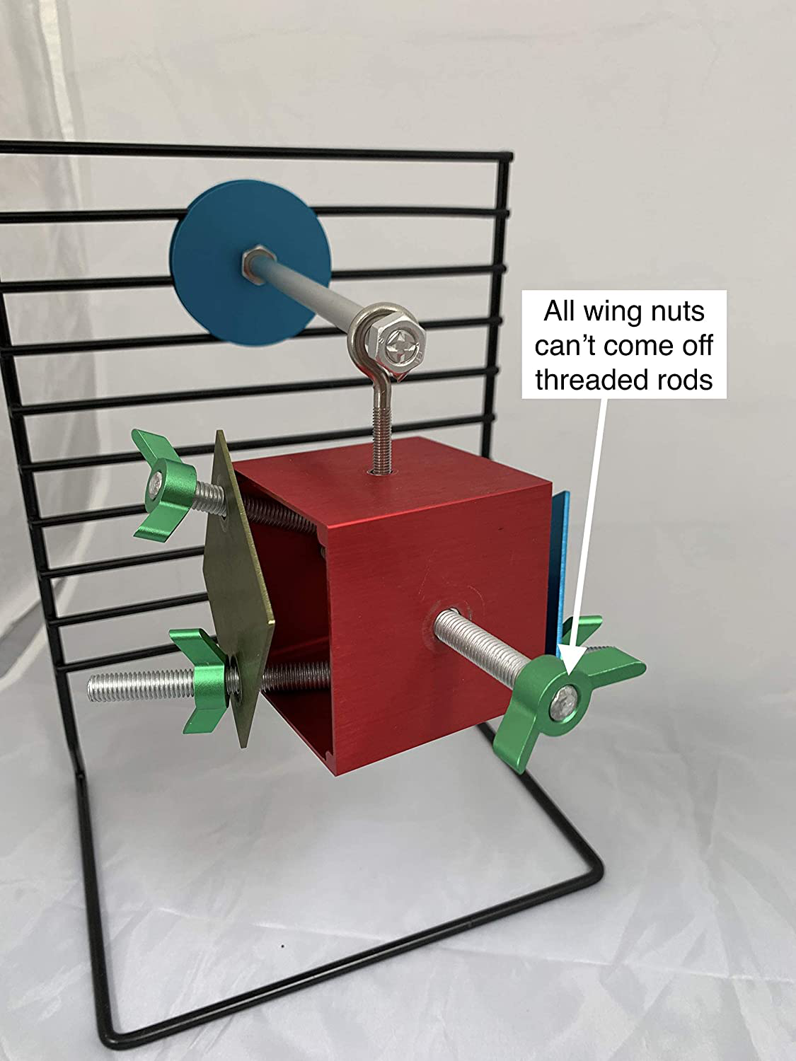 Busy Bird | Box Foraging Bird Toy - Rounded Corners, Non-Removable Wing Nuts - 100% Metal, Ultimate Brain Teaser and Mind Game for Medium to Extra Large Birds Animals & Pet Supplies > Pet Supplies > Bird Supplies > Bird Toys Busy bird for birds that like to screw around   