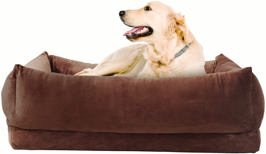 Beamlike 2 in 1 Waterproof Orthopedic Memory Foam Dog Sofa Bed, Dog Crate Mat with Washable Removable Cover Animals & Pet Supplies > Pet Supplies > Dog Supplies > Dog Beds Beamlike L(36" x 27")  