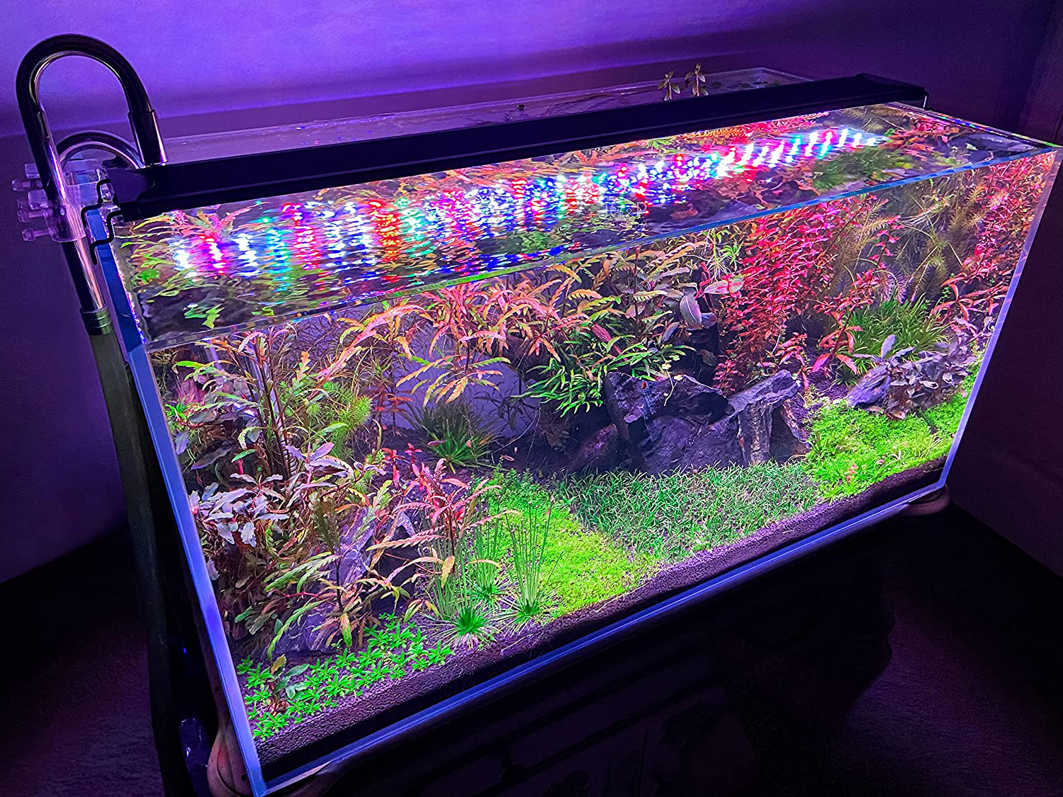 JC&P Full Spectrum Aquarium LED Light with Extendable Brackets with Red, Green, Blue and White Leds Aquatic Fish Tank Light Animals & Pet Supplies > Pet Supplies > Fish Supplies > Aquarium Lighting JC&P   