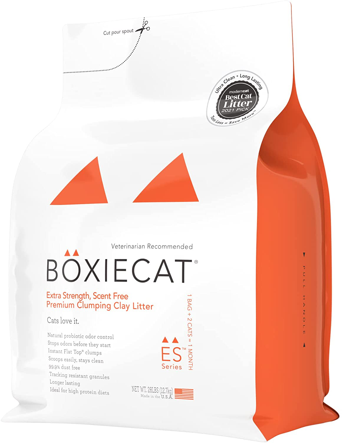 Boxiecat Extra Strength Premium Clumping Cat Litter - Clay Formula - Scent Free Multicat - Ultra Clean Litter Box, Probiotic Powered Odor Control, Hard Clumping Litter, 99.9% Dust Free Animals & Pet Supplies > Pet Supplies > Cat Supplies > Cat Litter Boxiecat 28 lb  