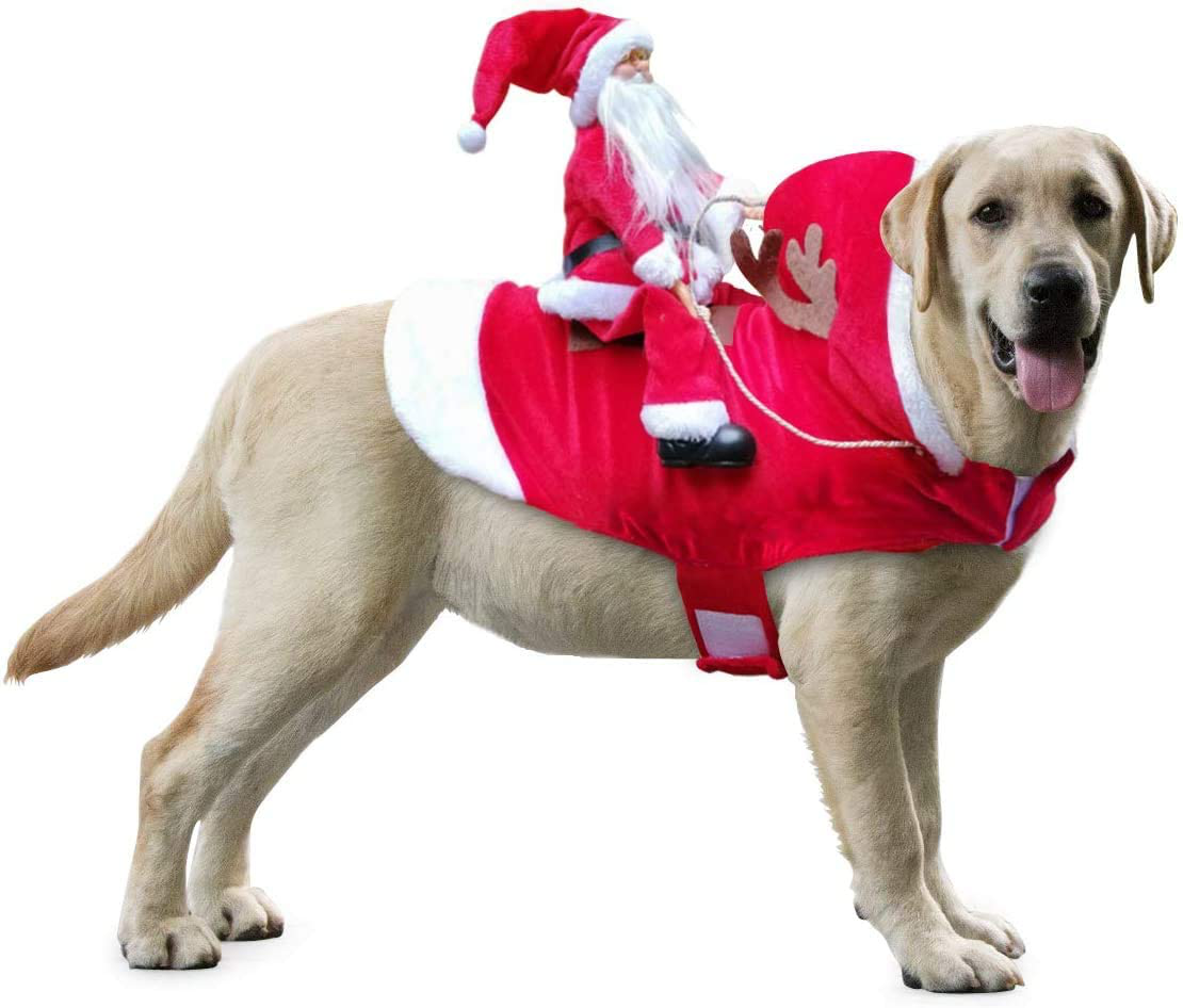 Idepet New Santa Dog Costume Christmas Pet Clothes Winter Hoodie Coat Clothes for Dog Pet Clothing Chihuahua Yorkshire Poodle Animals & Pet Supplies > Pet Supplies > Dog Supplies > Dog Apparel Idepet XX-Large  
