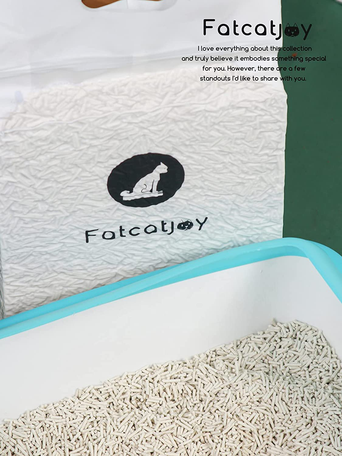 Fatcatjoy Tofu Cat Litter Flushable Cat Clumping Litter Natural Environmentally Friendly Unscented Kitty Litter (5.5Lb)