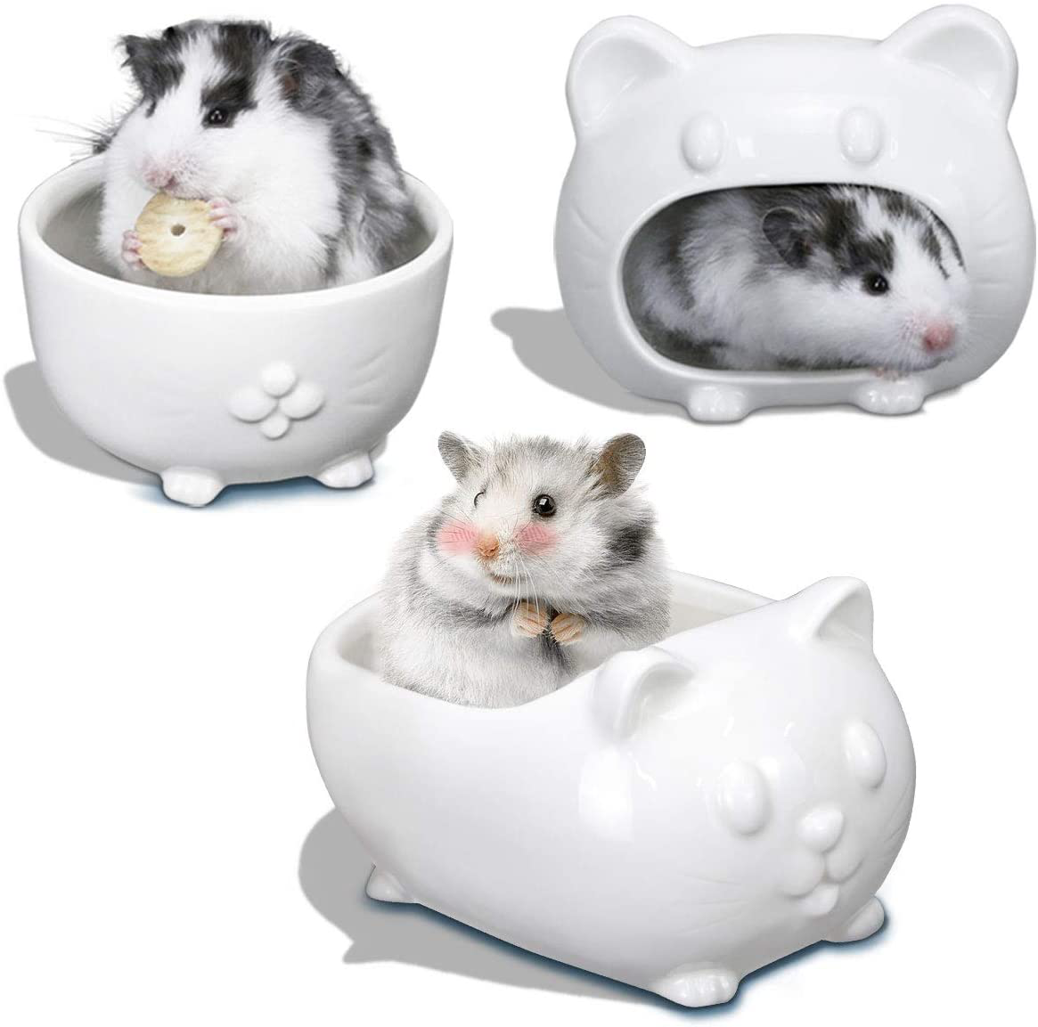 Maohegou Syrian Hamster Ceramic Accessories Golden Hamster Habitat Syrian Hamster Food Bowl Golden Hamster Toilet Gakaria Hamster Food Bowl Roborowski Hamster Bathtub Campbell Hamster Bowl Animals & Pet Supplies > Pet Supplies > Small Animal Supplies > Small Animal Habitat Accessories maohegou   