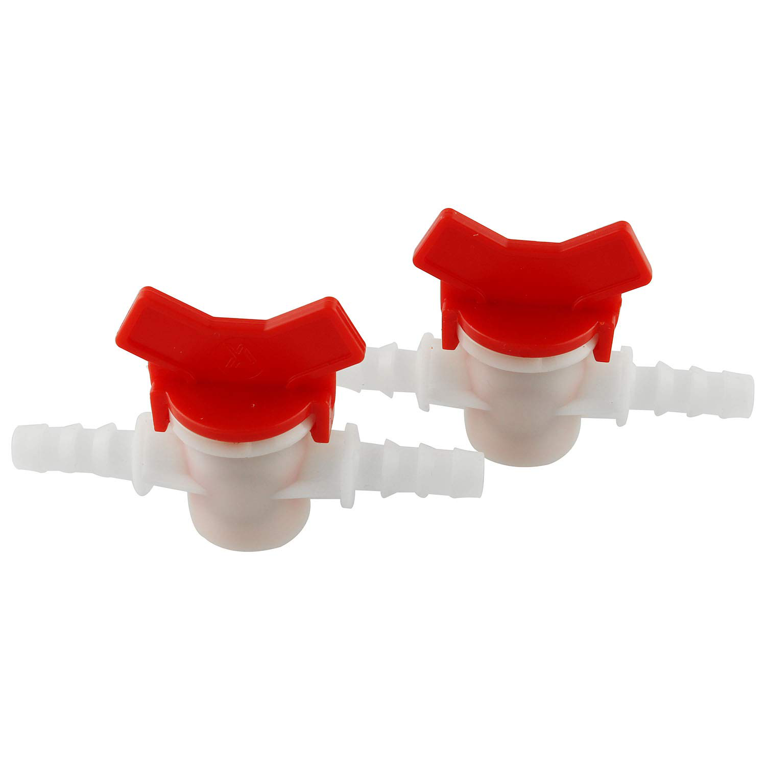 DGZZI Barbed Ball Valve 2PCS 1/2-Inch ID In-Line Ball Valve Shut-Off Switch with Hose Barb for Drip Irrigation and Aquariums White Animals & Pet Supplies > Pet Supplies > Fish Supplies > Aquarium & Pond Tubing DGZZI 3/8 Inch  