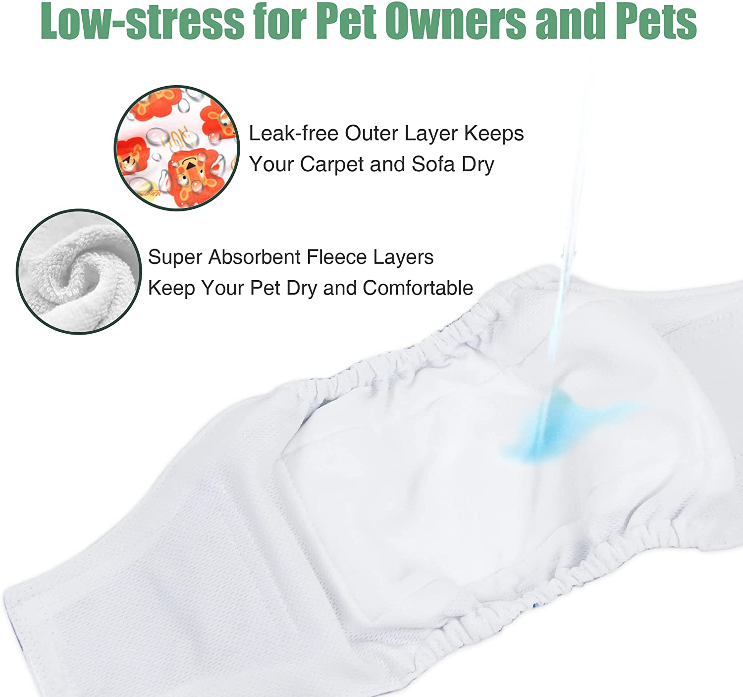 Wegreeco washable outlet male dog diapers