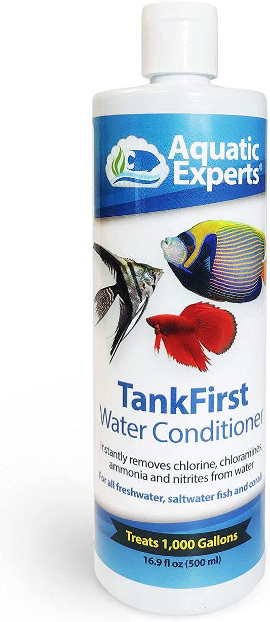 Tankfirst Complete Aquarium Water Conditioner - Fish Water Conditioner, Instantly Removes Chlorine, Chloramines, Ammonia and Nitrites from Fish Tanks Animals & Pet Supplies > Pet Supplies > Fish Supplies > Aquarium Cleaning Supplies Aquatic Experts Regular 500 ml - Treats 1,000 Gallons  