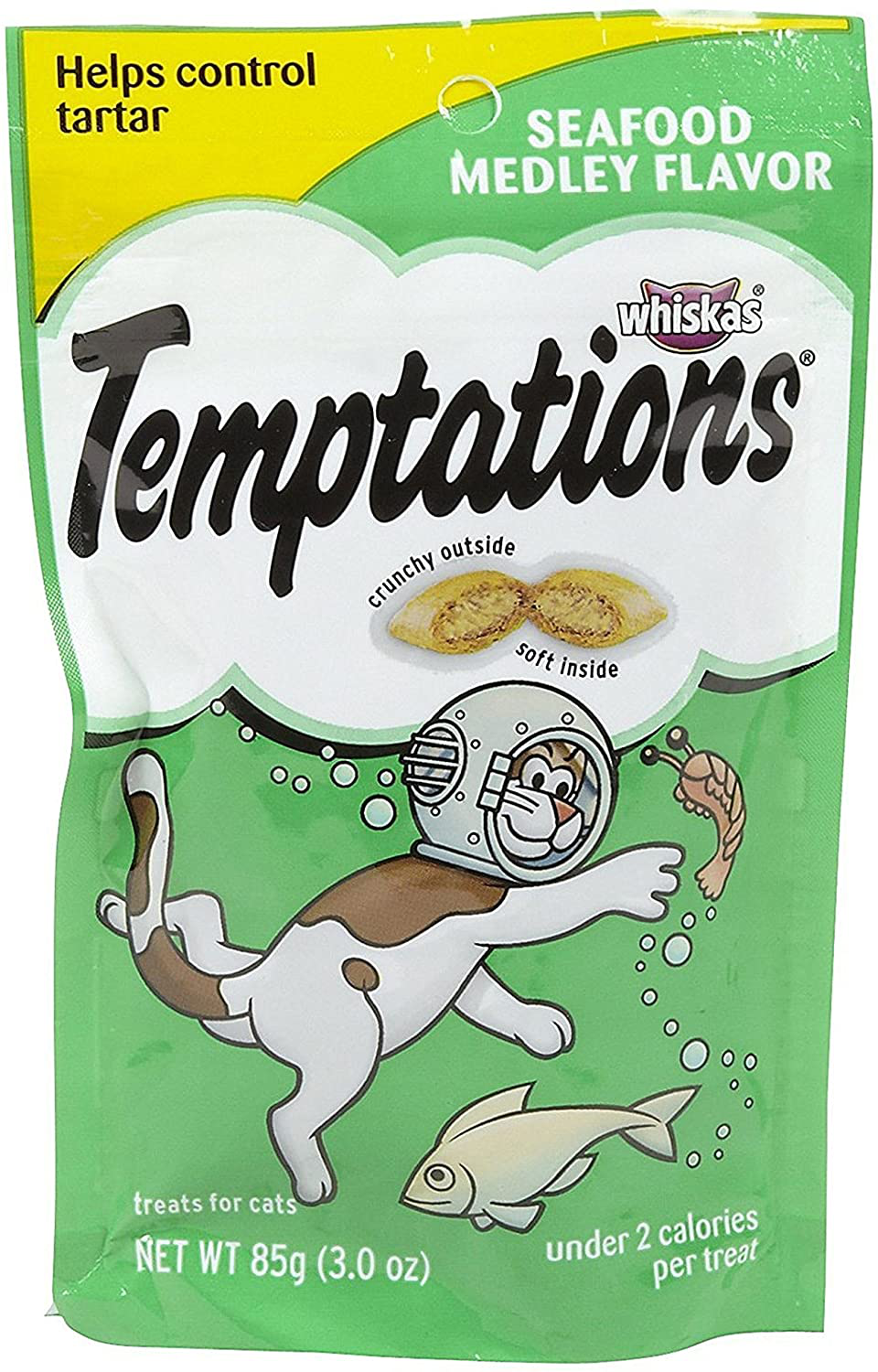 Whiskas Temptations Cat Treats, Seafood Medley, 3 Oz (Pack of 3) Animals & Pet Supplies > Pet Supplies > Cat Supplies > Cat Treats Temptations   
