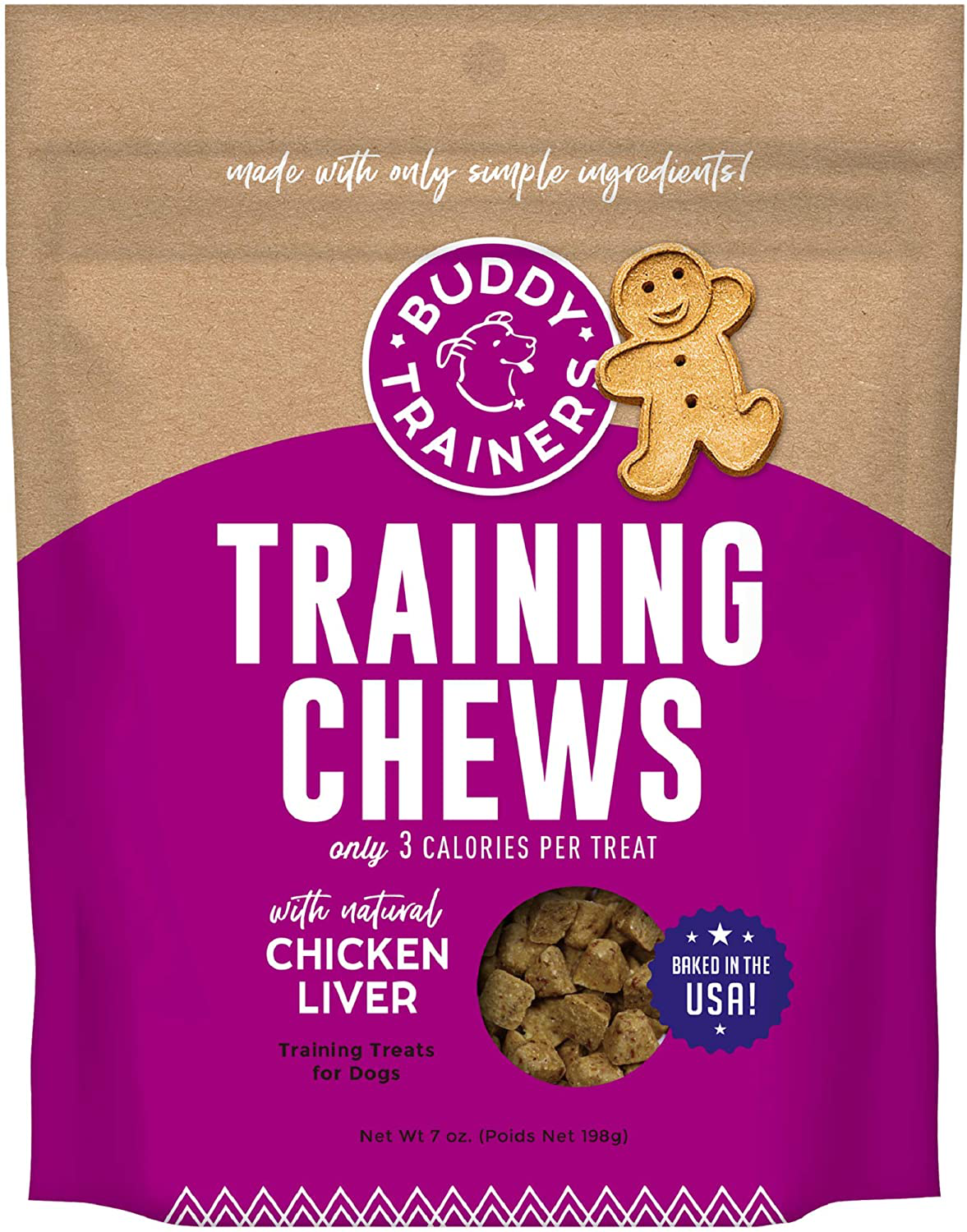 Buddy Biscuits Training Bites for Dogs, Low Calorie Dog Treats Baked in the USA Animals & Pet Supplies > Pet Supplies > Cat Supplies > Cat Treats Buddy Biscuits Chicken Liver 7 Ounce (Pack of 1) 