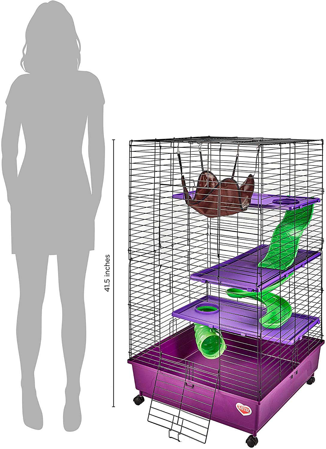 Kaytee My First Home Deluxe 2X2 Multi-Level with Casters Animals & Pet Supplies > Pet Supplies > Small Animal Supplies > Small Animal Habitats & Cages Central Garden & Pet   