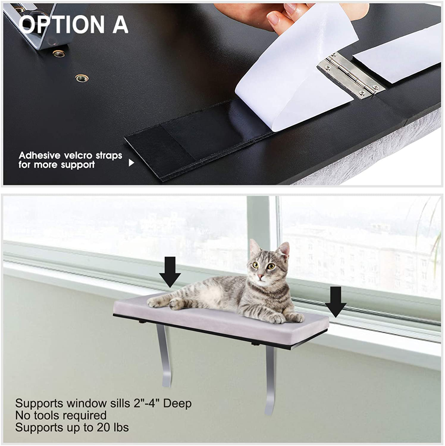 Topmart Pet Cat Window Seat Wall Mount Perch House Pets Furniture Saving Space All around 360° Sunbath for Cats,Durable Steady Cat Shelf for Kitten Animals & Pet Supplies > Pet Supplies > Cat Supplies > Cat Furniture Topmart   