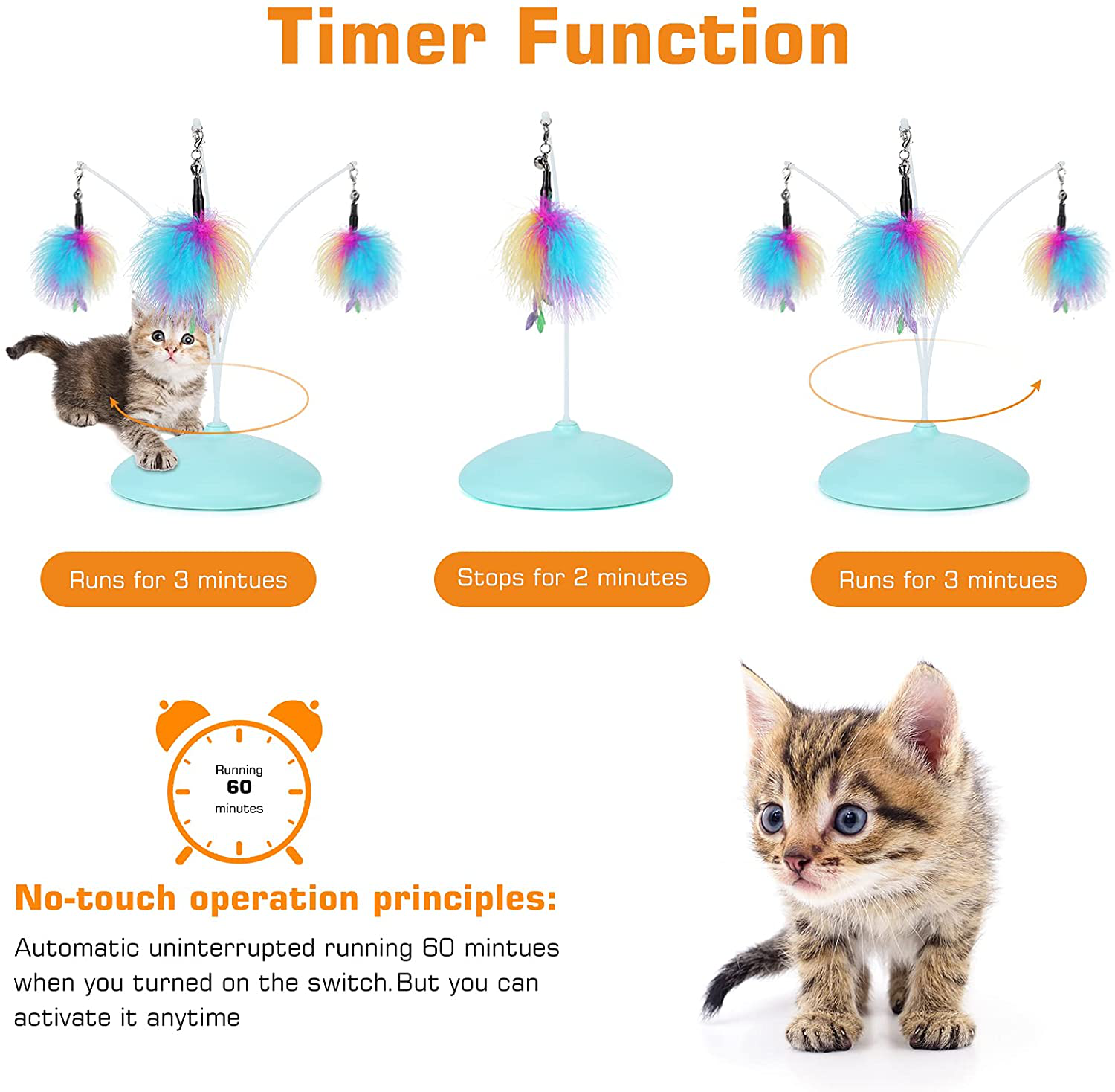 Interactive cat toys clearance with timers