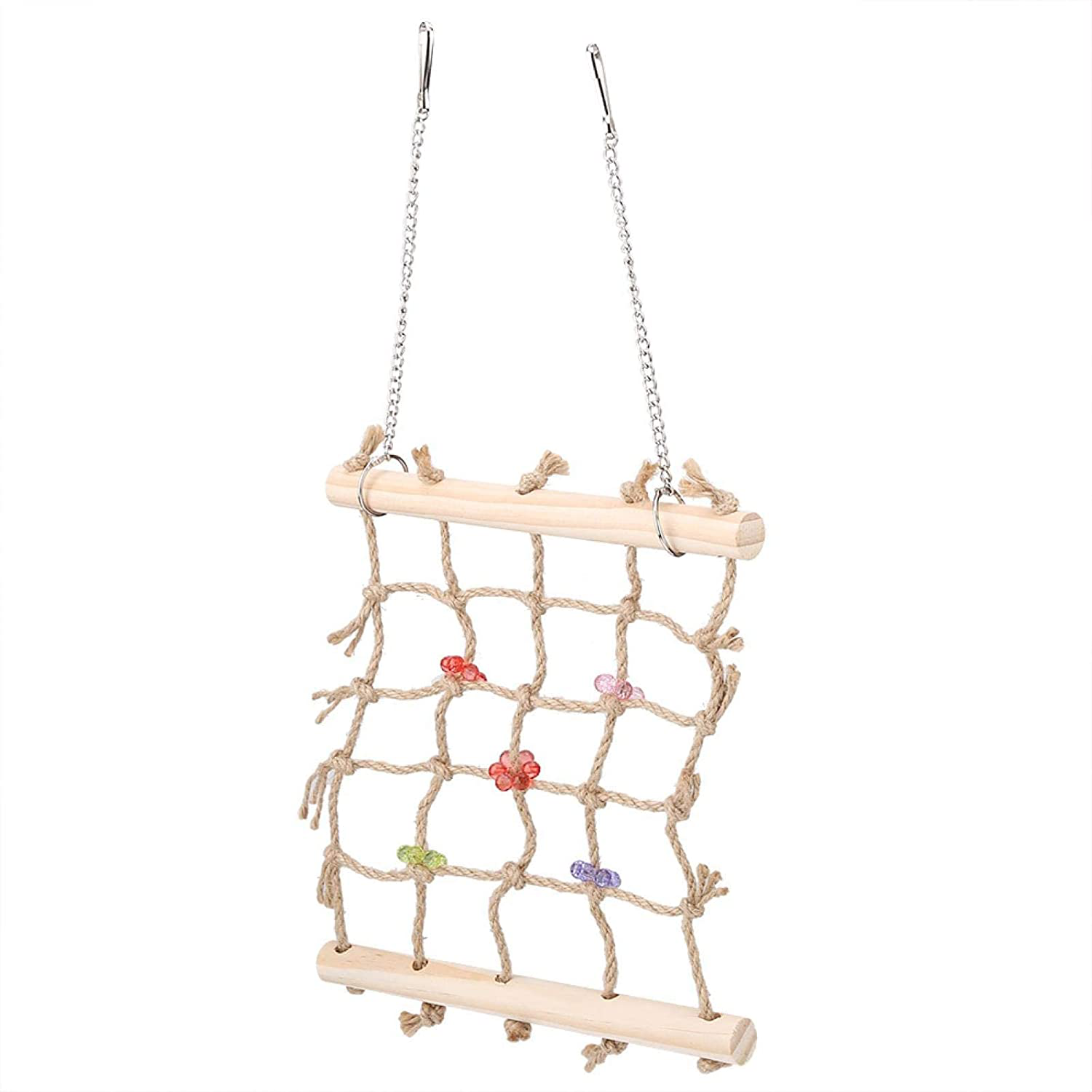 Bird Chew Toy Parakeet Climbing Ladder Bird Swing Chewing Toys Rope Hammock Animals & Pet Supplies > Pet Supplies > Bird Supplies > Bird Toys Zerodis   