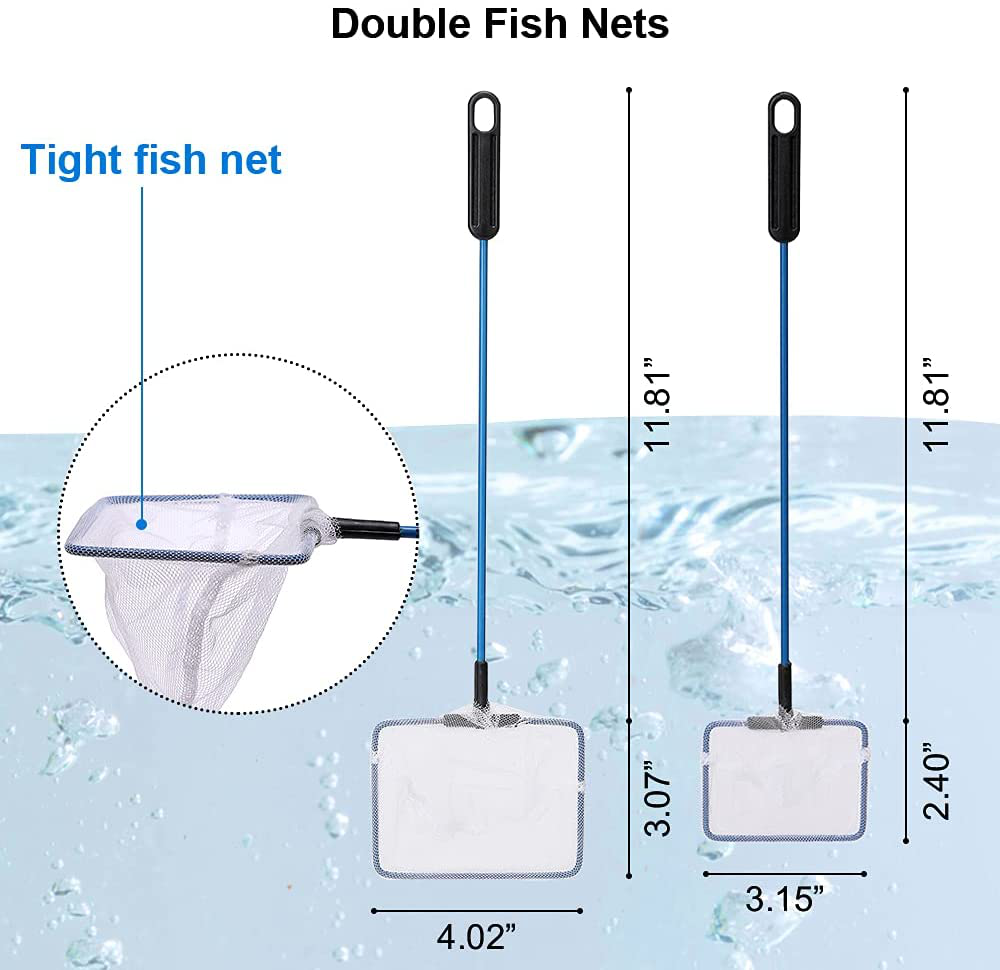 Magnetic Fish Tank Cleaner Floating Glass Cleaning Brush, Fish Net, Siphon Gravel Cleaner Water Exchanger - Aquarium Cleaning Tools Scratch-Free Scrubber Vacuum Algae Scrapers Kit 4 Packs Small Animals & Pet Supplies > Pet Supplies > Fish Supplies > Aquarium Cleaning Supplies BeNs   
