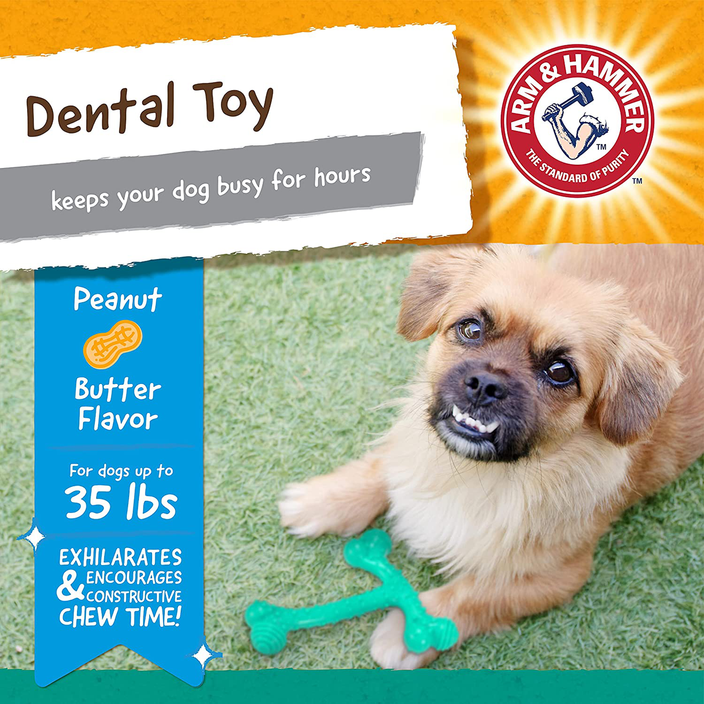 Arm & Hammer for Pets Ora-Play Dental Chew Toy for Dogs - Best Dog Chew Toy for Aggressive Chewers - Reduces Plaque & Tartar Buildup - Dog Chew Toys from Arm & Hammer, Dog Toys for Dog Teeth Animals & Pet Supplies > Pet Supplies > Dog Supplies > Dog Toys Arm & Hammer   