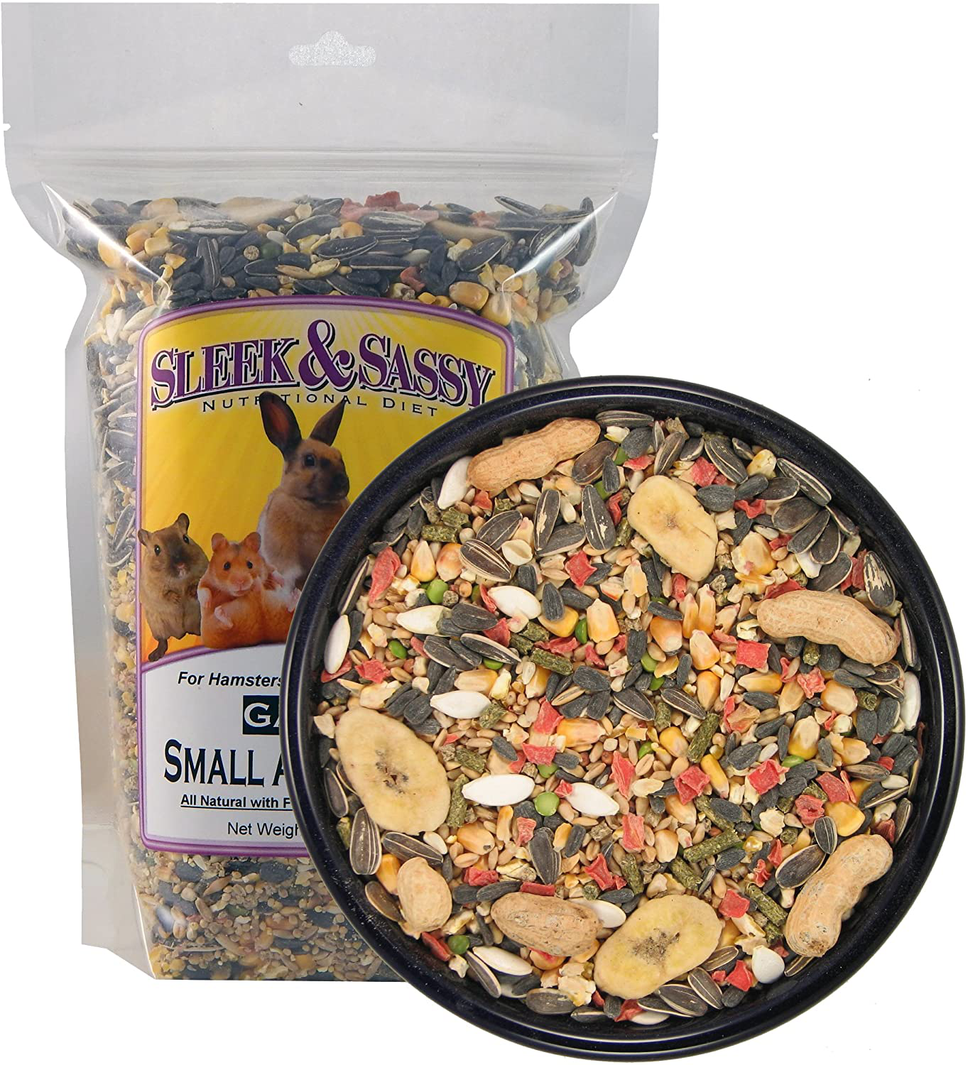 Garden Small Animal Food for Hamsters, Gerbils, Mice & Rats Animals & Pet Supplies > Pet Supplies > Small Animal Supplies > Small Animal Food SLEEK & SASSY NUTRITIONAL DIET 2 Pound (Pack of 1)  