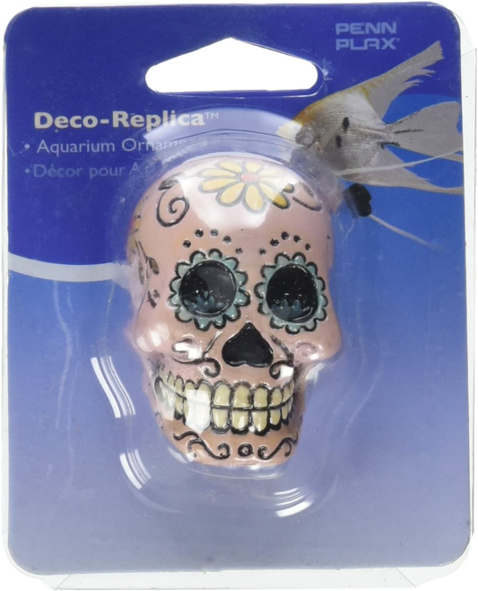 Pen Plax RR1912 Sugar Skull Aquarium Ornament, Pink Animals & Pet Supplies > Pet Supplies > Fish Supplies > Aquarium Decor Pen Plax   