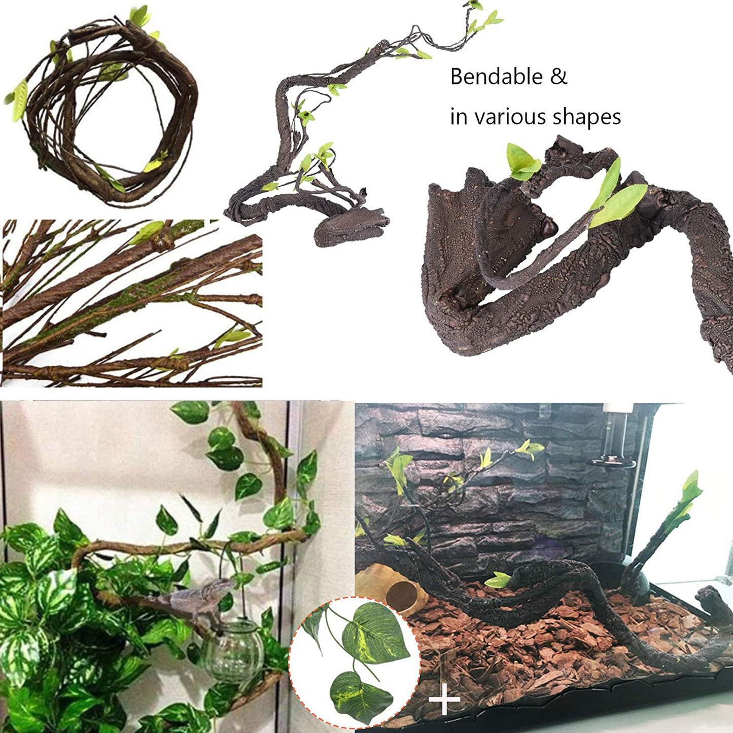 Gecko Coco Den Reptile Hideouts, Raw Coconut Husk Hut for Leopard Gecko, Sturdy Hanging Home, Climbing Porch, Hiding, Sleeping & Breeding Pad