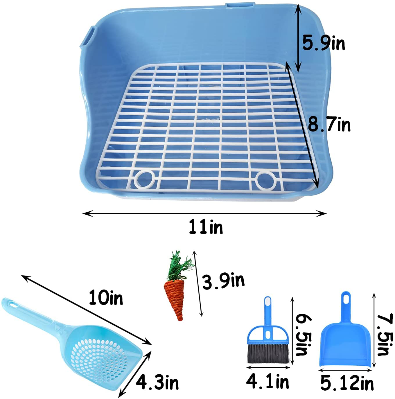 Kathson Rabbit Litter Box Pets Toilet Potty Trainer Corner Small Animals Litter Bedding Box Plastic Square Cage Box Pet Pan for Guinea Pig Hamster Bunny Gerbils Animals & Pet Supplies > Pet Supplies > Small Animal Supplies > Small Animal Bedding kathson   