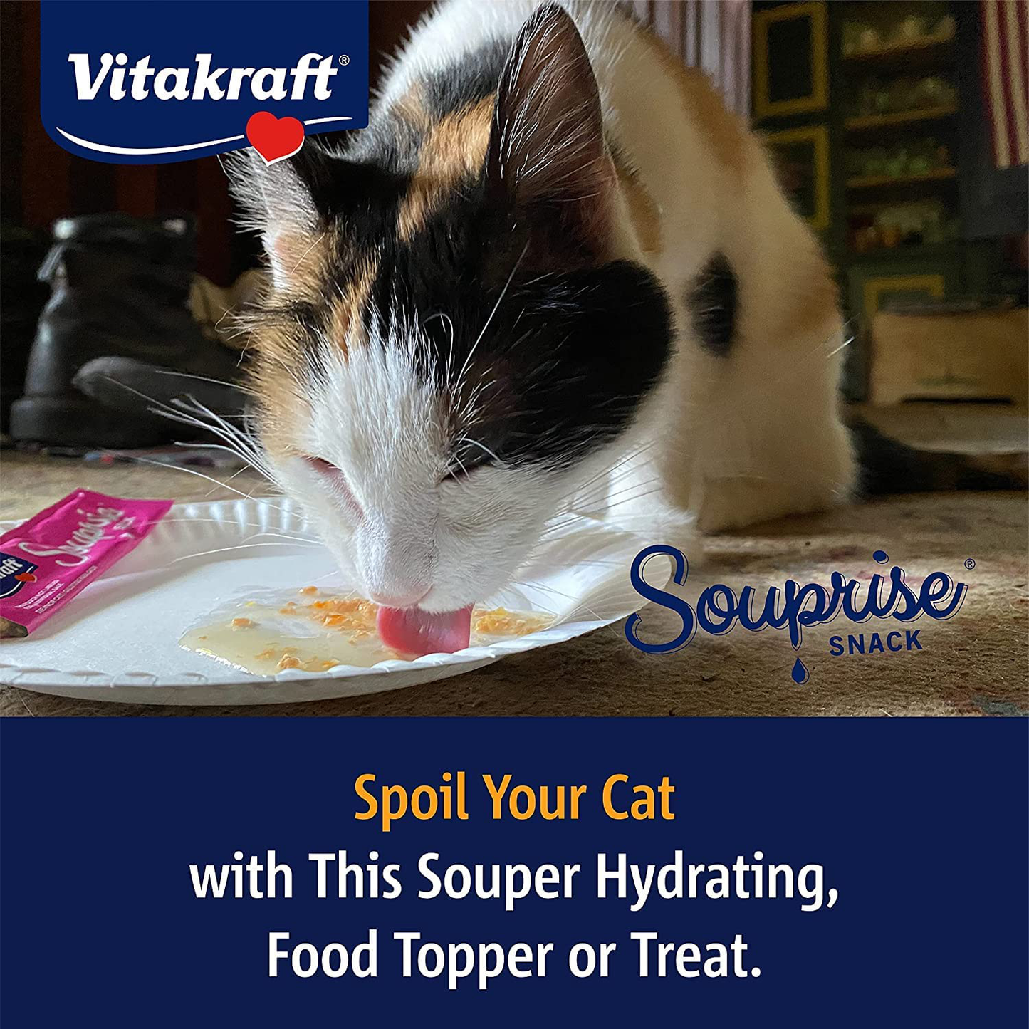 Vitakraft Souprise Snack Broth Treats for Cats, Food Topper or between Meal Snack, Adds Liquid to Your Cat'S Diet