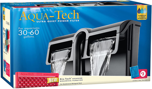 AQUA-TECH Power Filter for Aquariums, 3-Stage Filtration (Packaging May Vary) Animals & Pet Supplies > Pet Supplies > Fish Supplies > Aquarium Filters AQUA-TECH 30 to 60 Gallon  