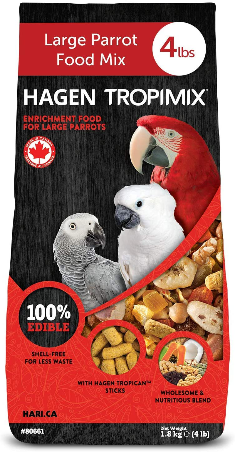 Hagen Tropimix Bird Food, HARI Large Parrot Food with Seeds, Fruit, Nuts, Vegetables, Grains, and Legumes, Enrichment Food Animals & Pet Supplies > Pet Supplies > Bird Supplies > Bird Food Hari 4 Pound (Pack of 1)  