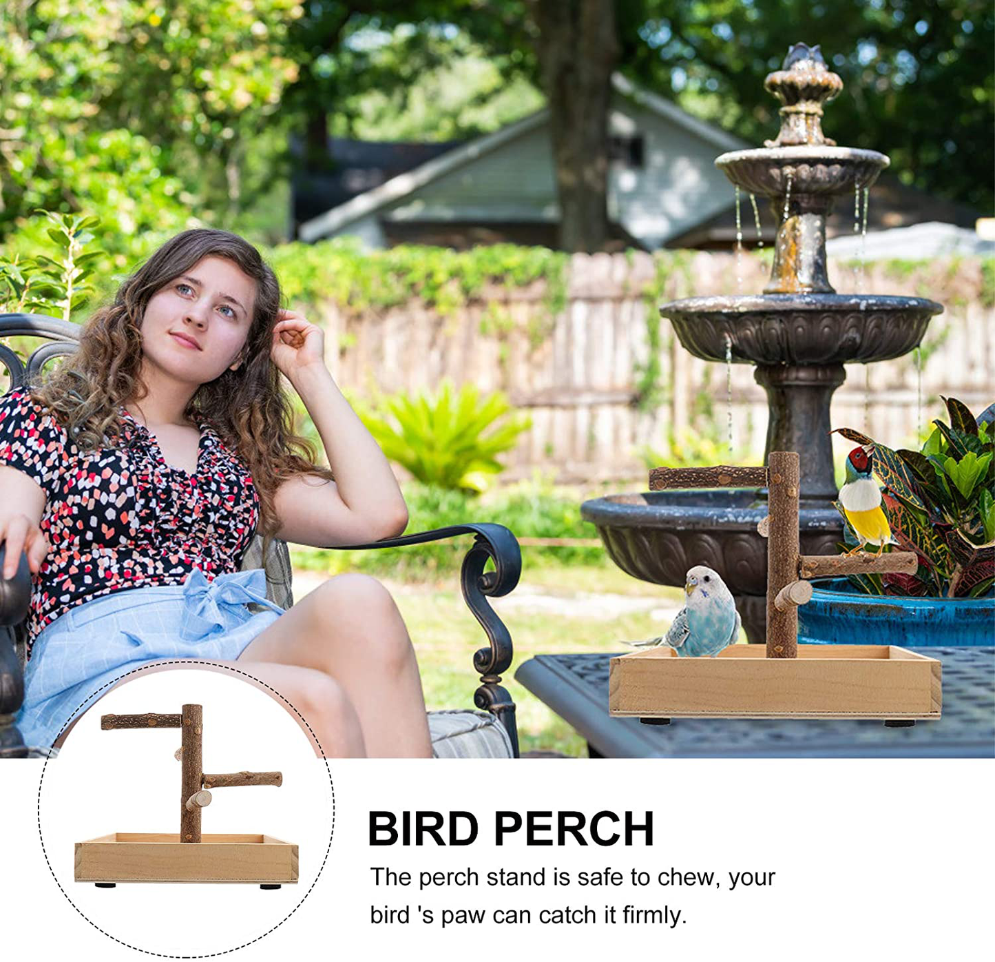 Scicalife Bird Perch Stand Portable Tabletop Training Playground Play Gym Bird Cage Toyaquarium Pipe Fittings Animals & Pet Supplies > Pet Supplies > Bird Supplies > Bird Gyms & Playstands Scicalife   