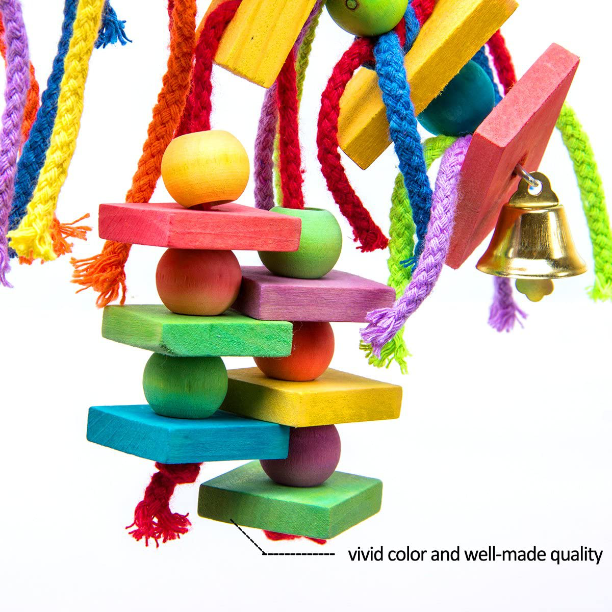 MEWTOGO Wooden Block Bird Parrot Toys for Small and Medium Parrots and Birds